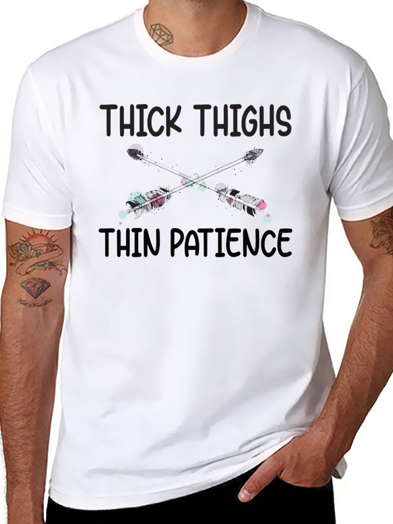 Thick Thighs Thin Patience Graphic T-Shirt