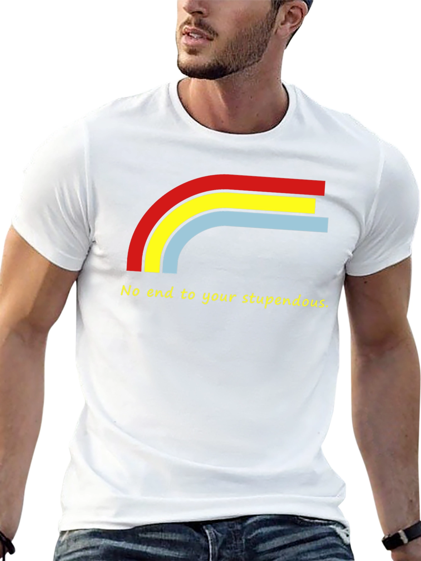Stupendous Rainbow Graphic Tee - Black