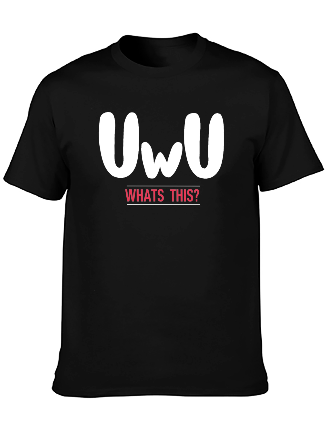 UwU Whats This? Black Graphic Tee