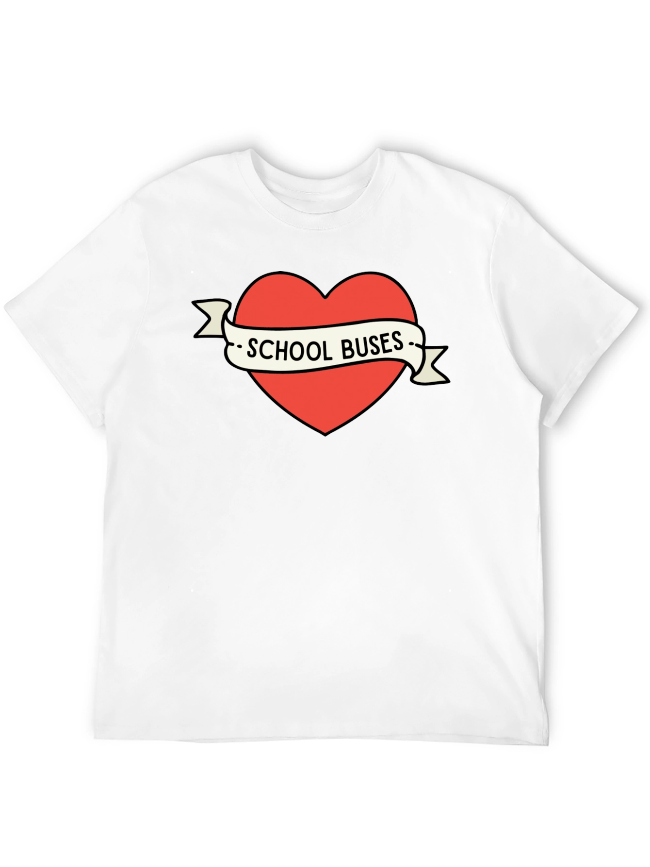 School Buses Heart T-Shirt