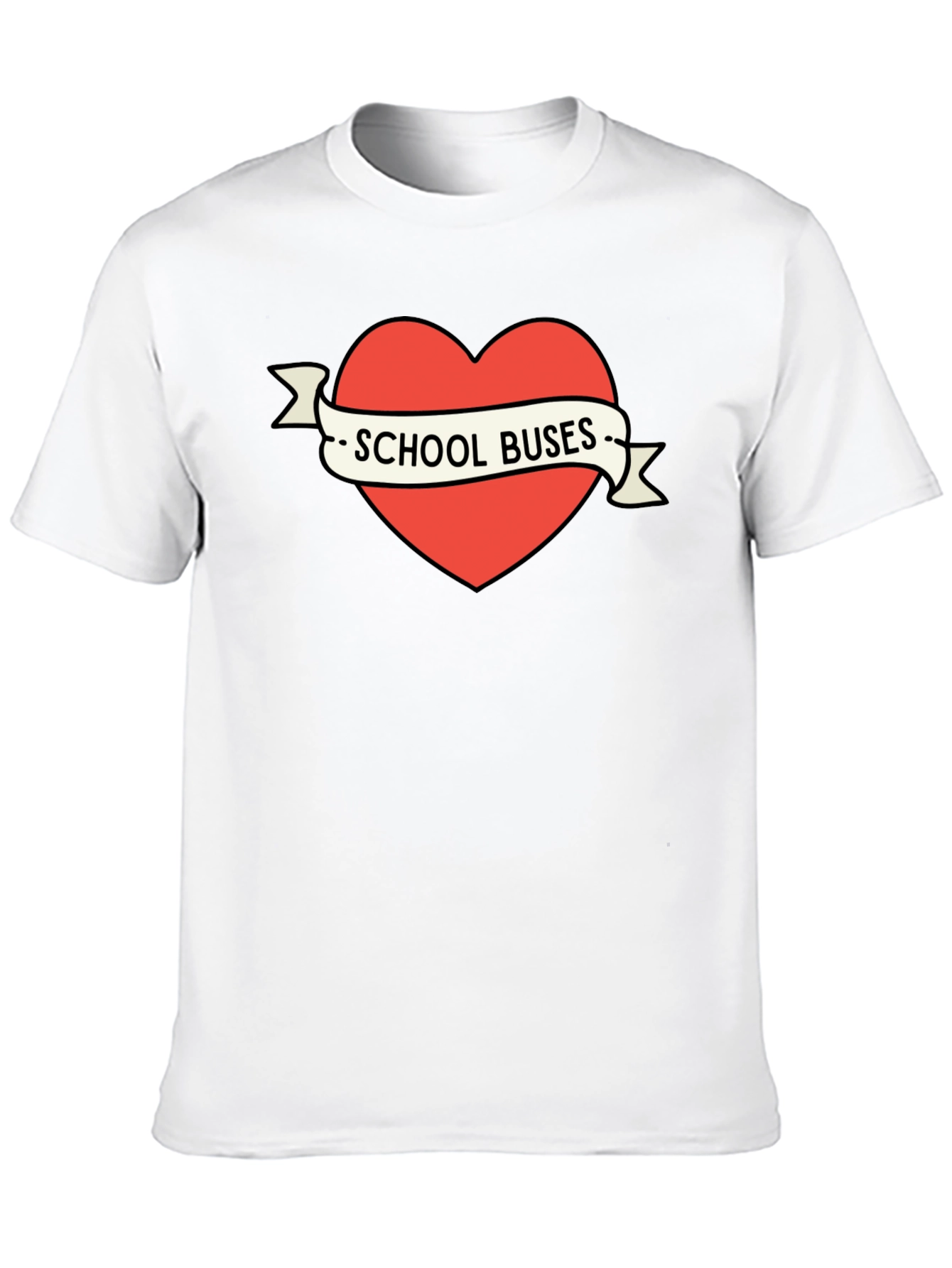 School Buses Heart T-Shirt