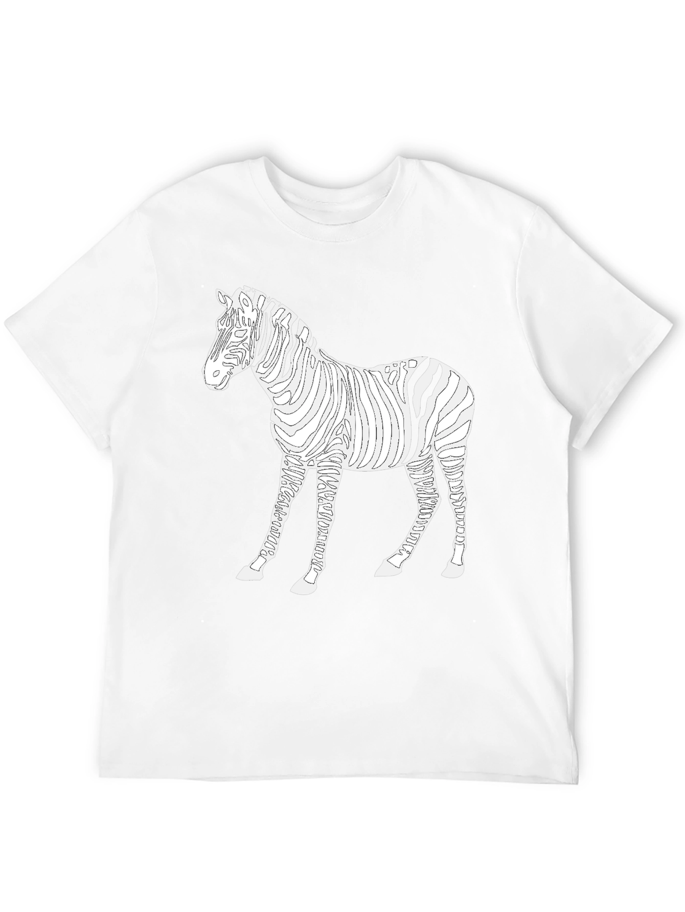 Zebra Striped Graphic Tee - Mens Black Shirt