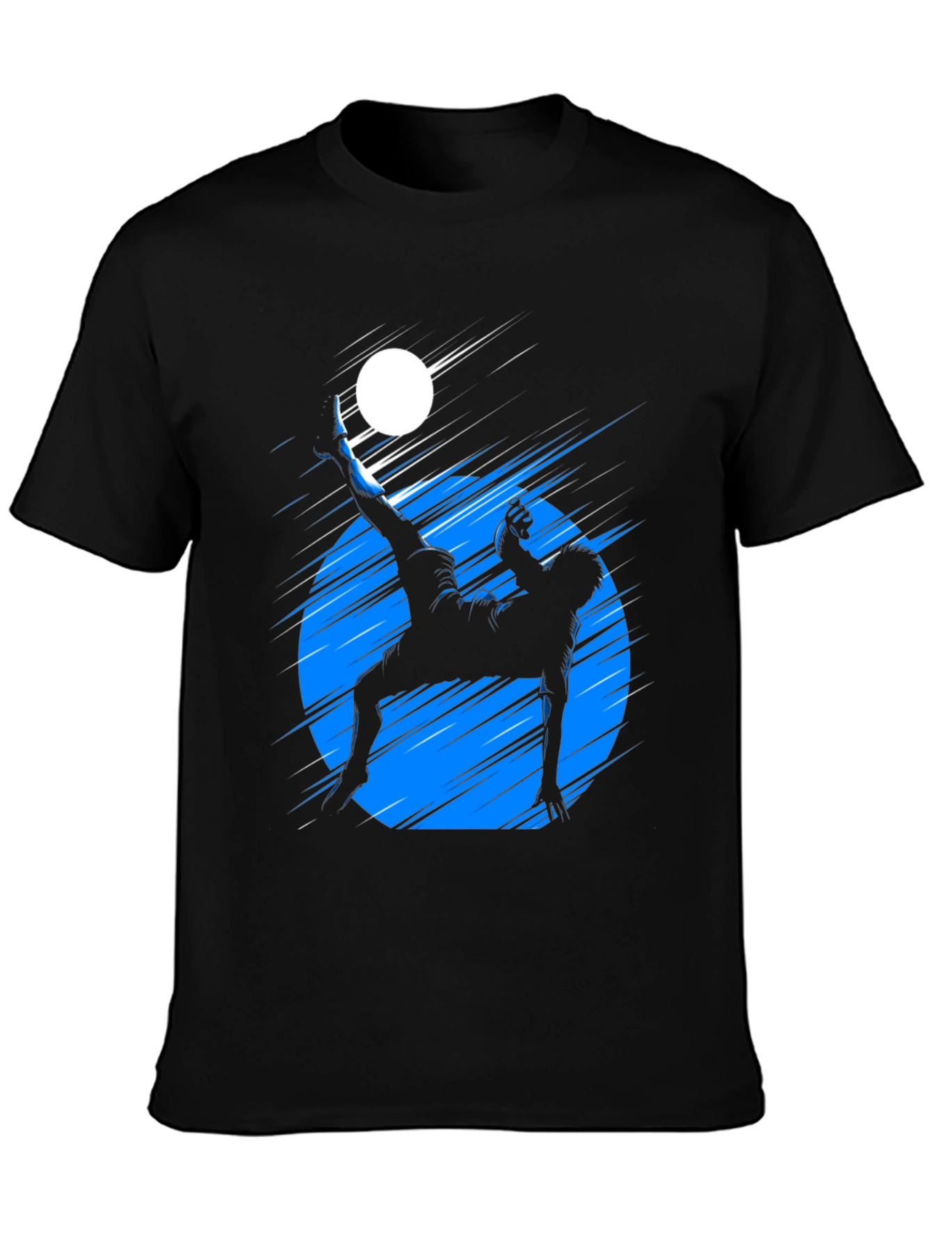 Black Graphic Tee - Soccer Bicycle Kick