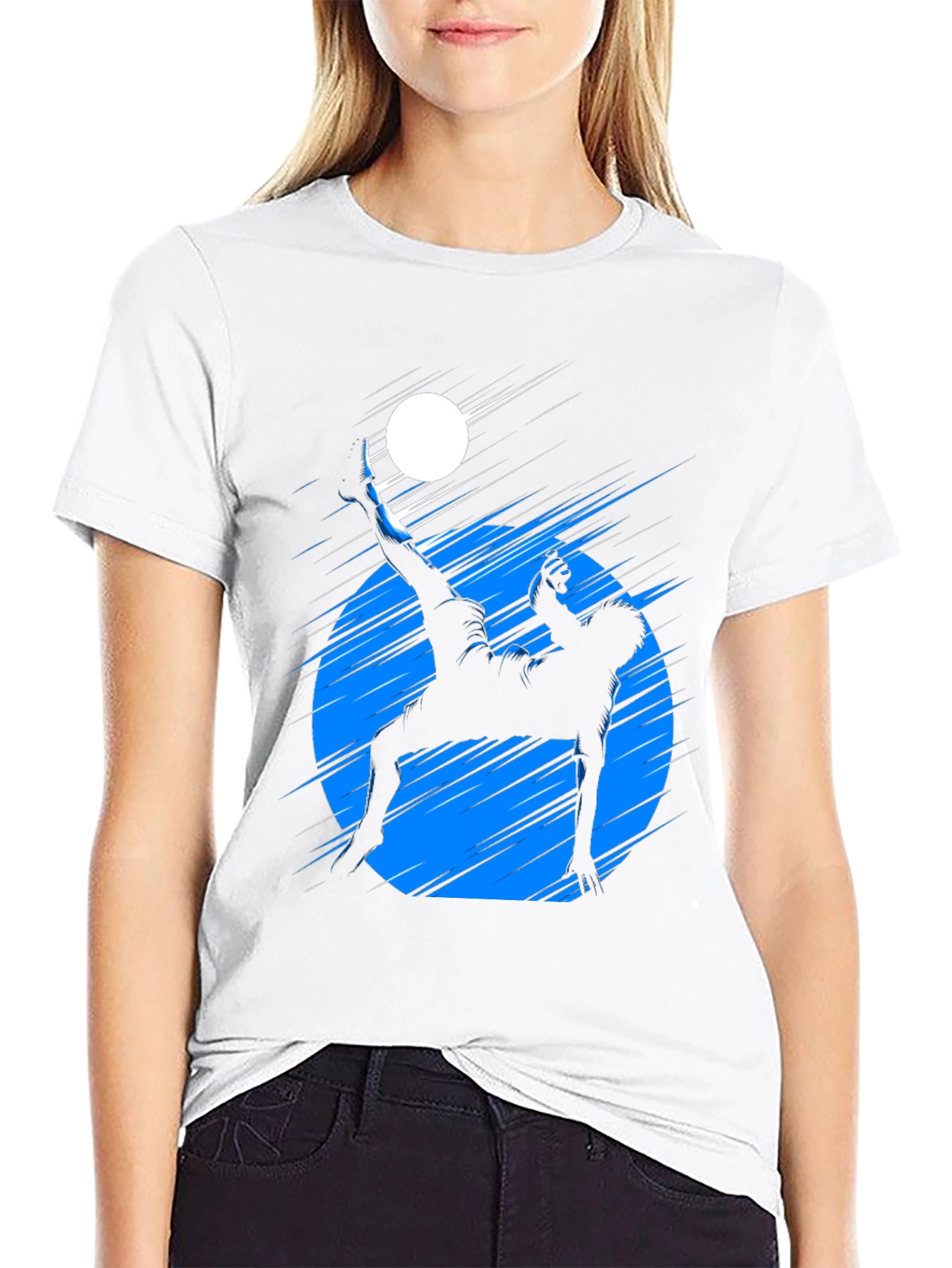 Black Graphic Tee - Soccer Bicycle Kick