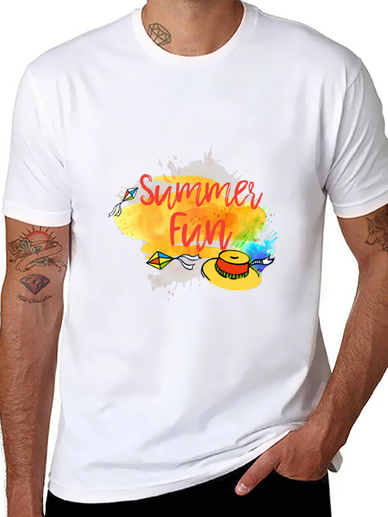 Summer Fun Graphic Tee - Casual Black T-Shirt