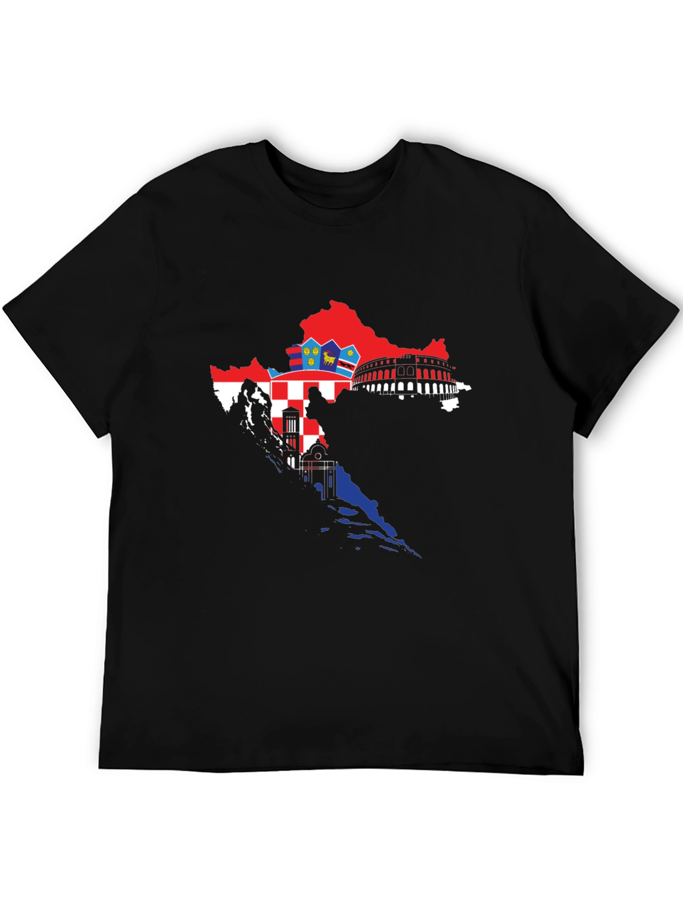 Croatia Map Flag T-Shirt