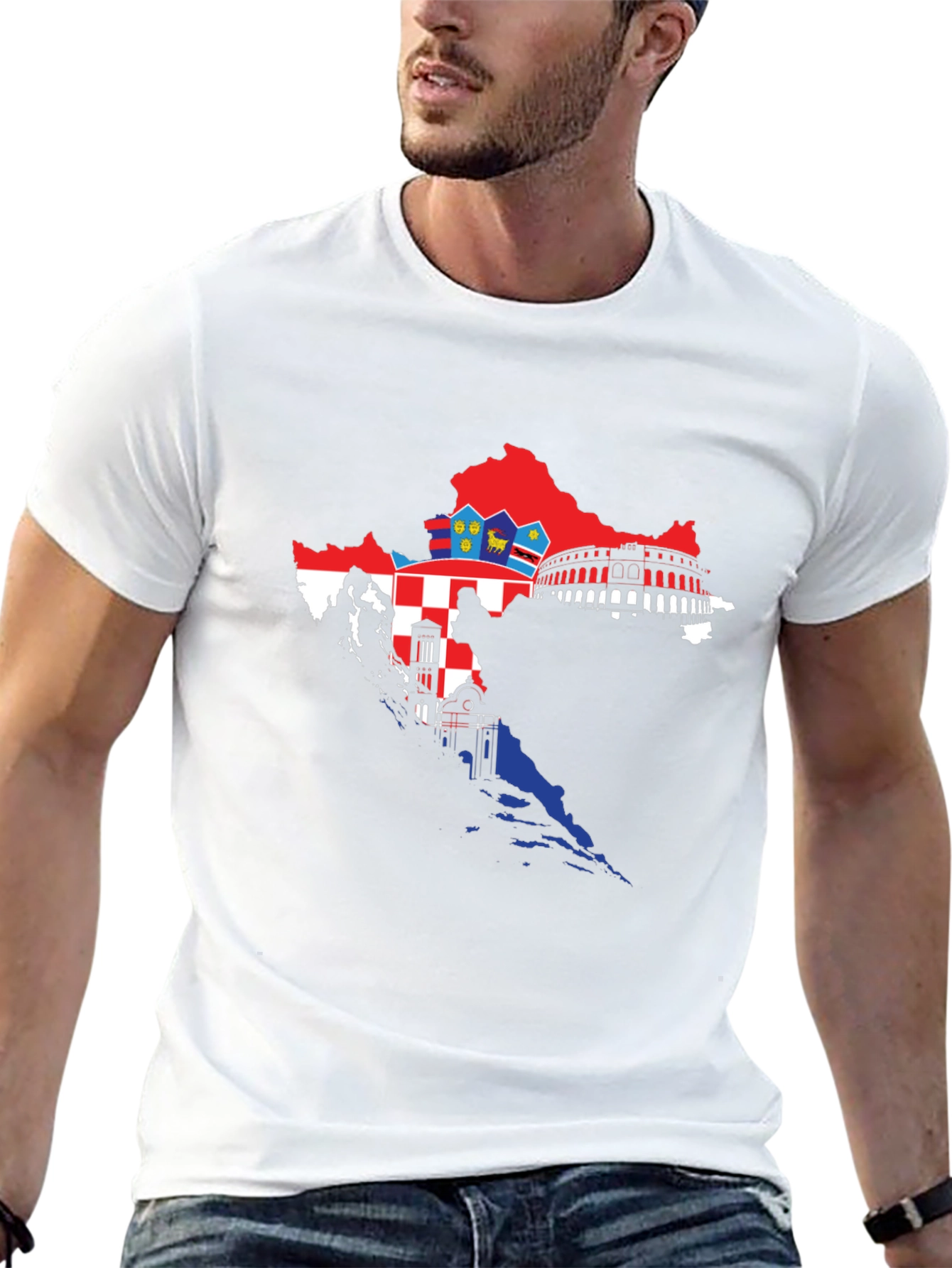 Croatia Map Flag T-Shirt
