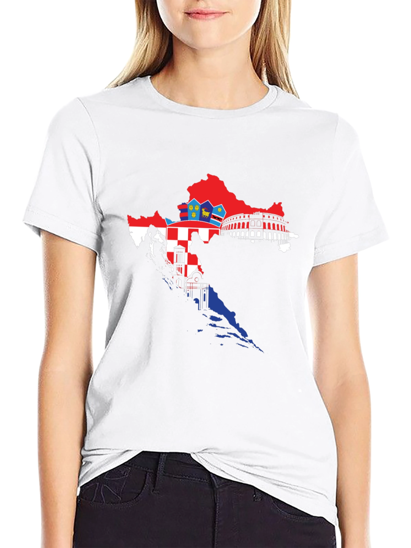 Croatia Map Flag T-Shirt