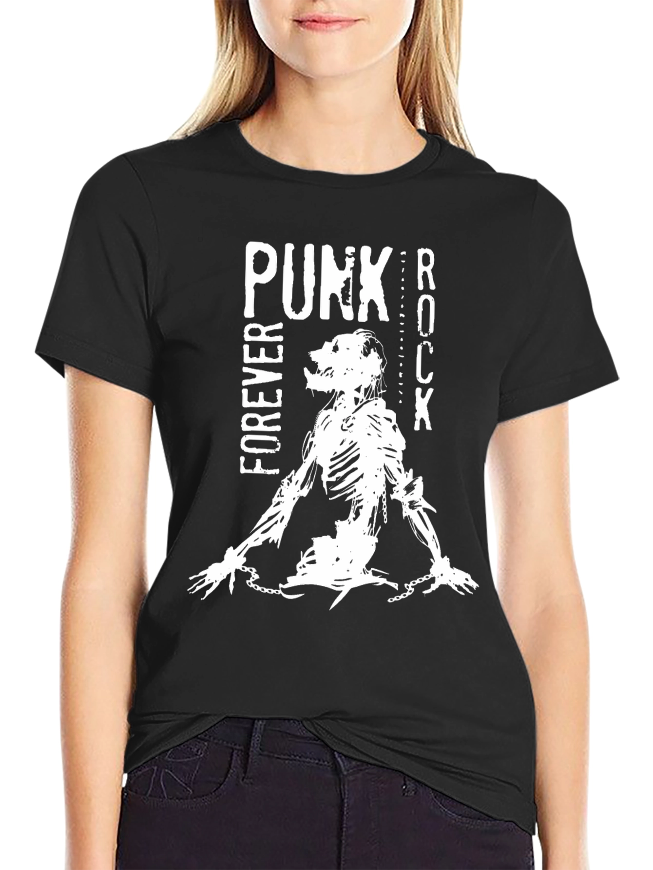 Punk Rock Forever Black Graphic Tee