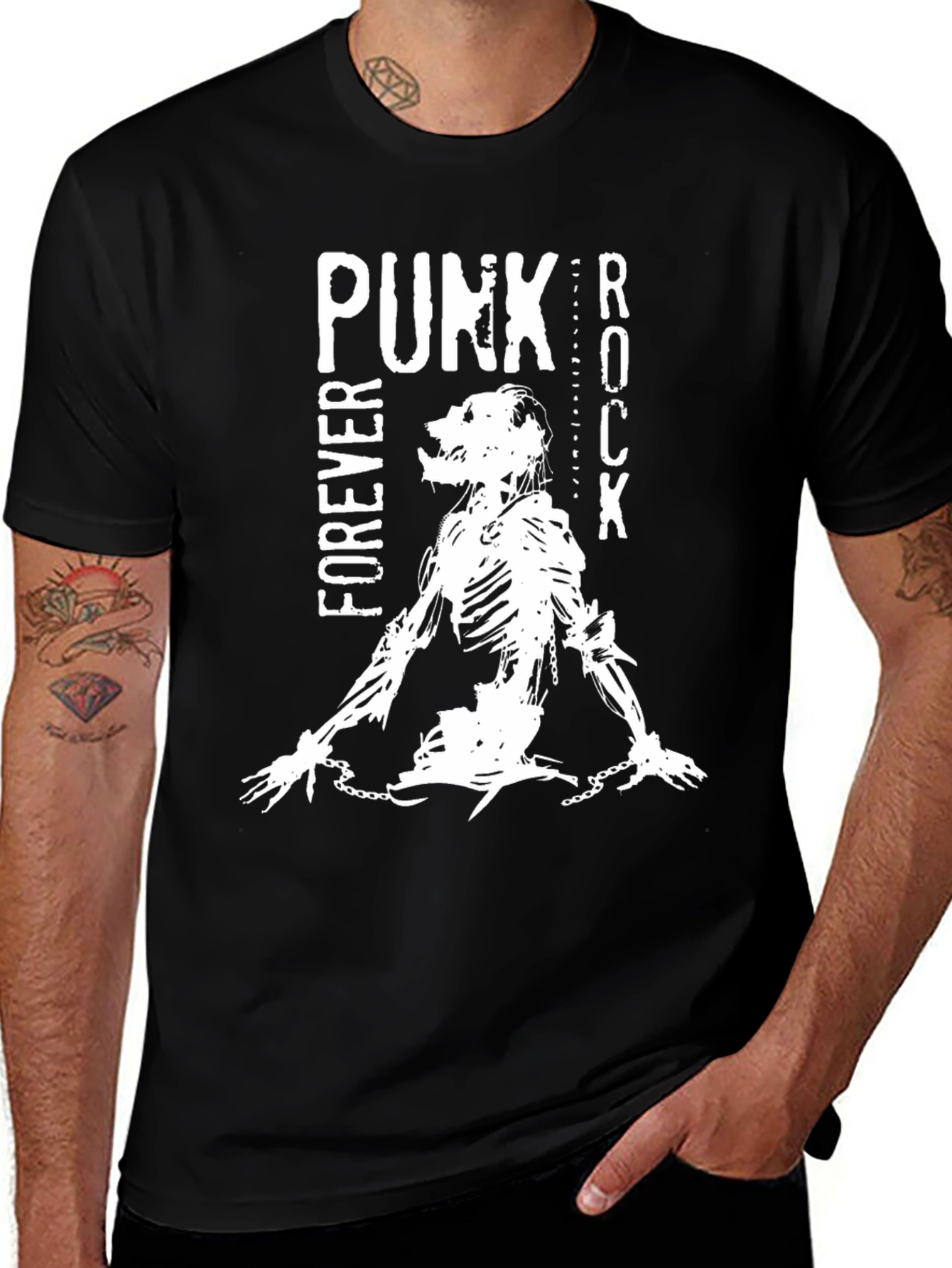 Punk Rock Forever Black Graphic Tee