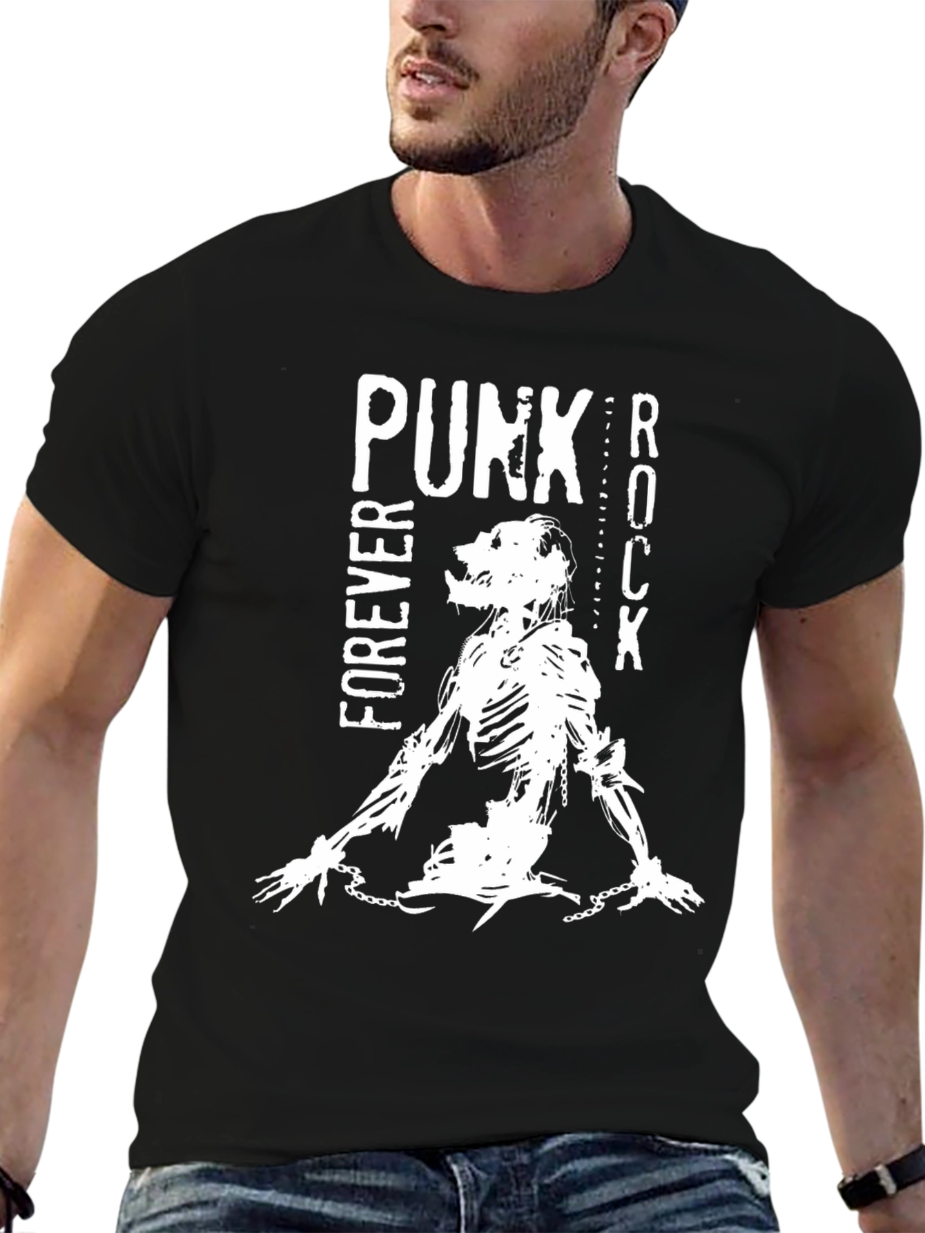 Punk Rock Forever Black Graphic Tee