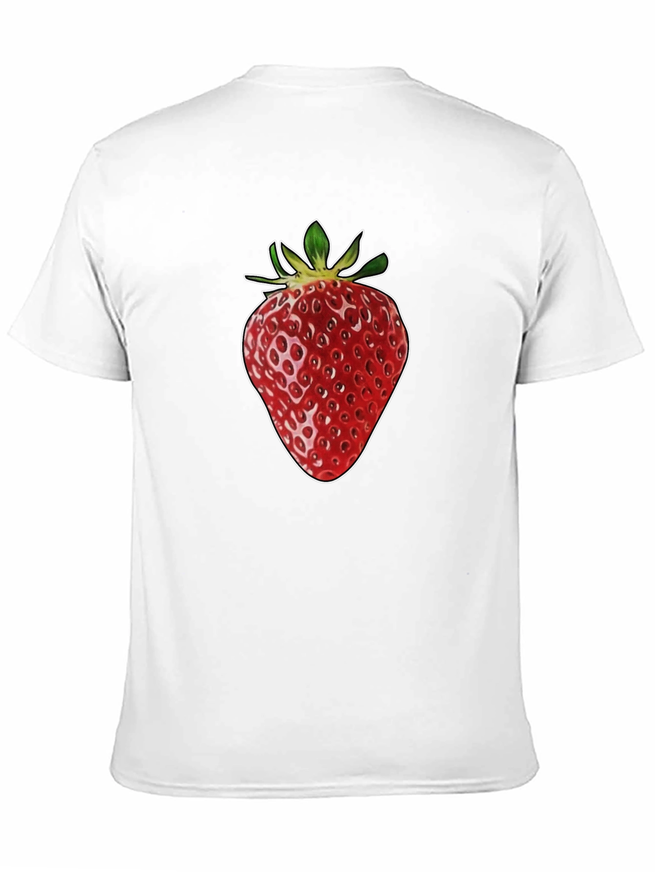Strawberry Graphic Print Black T-Shirt