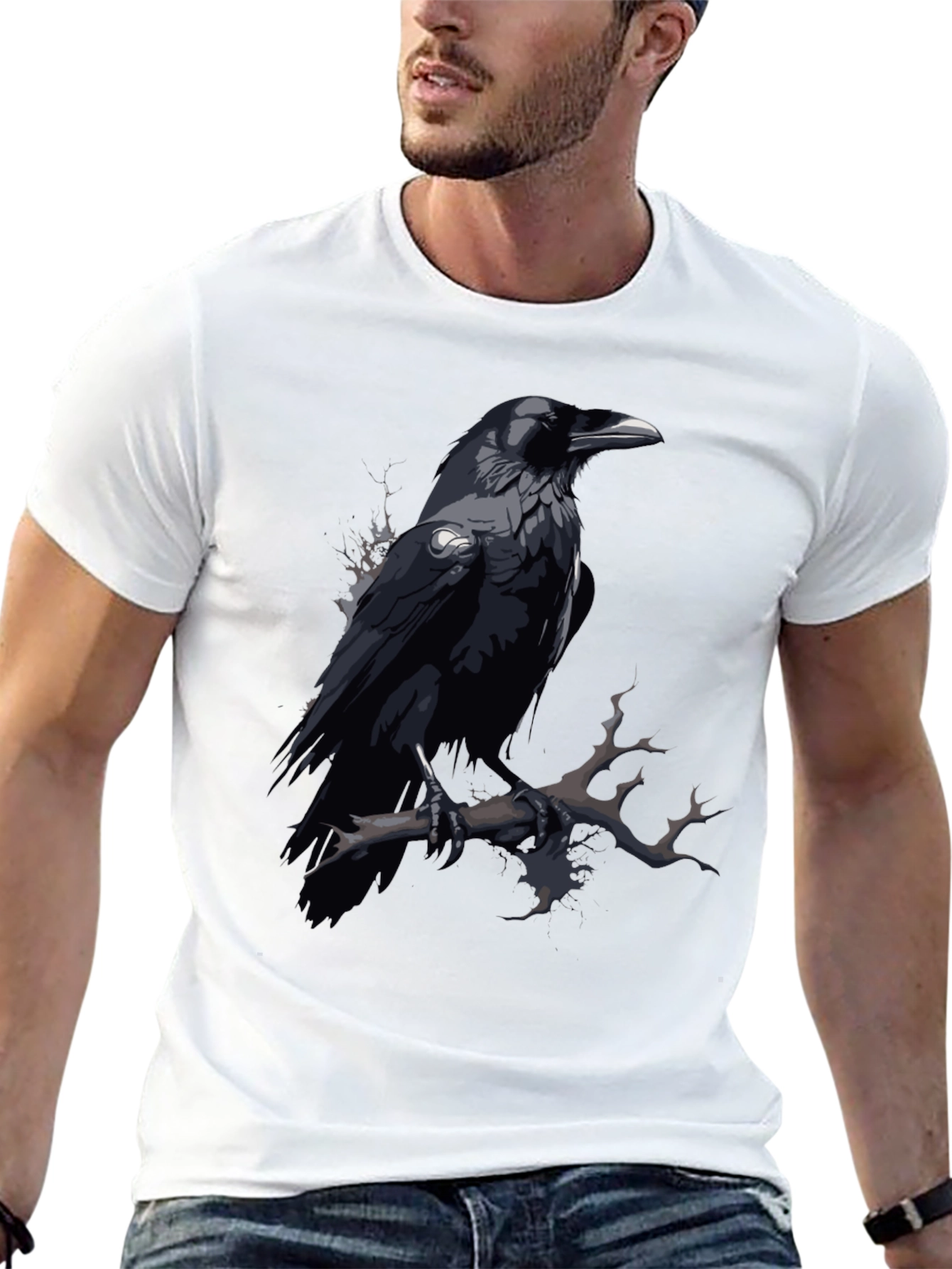 Raven Graphic Tee - Mens Black T-Shirt