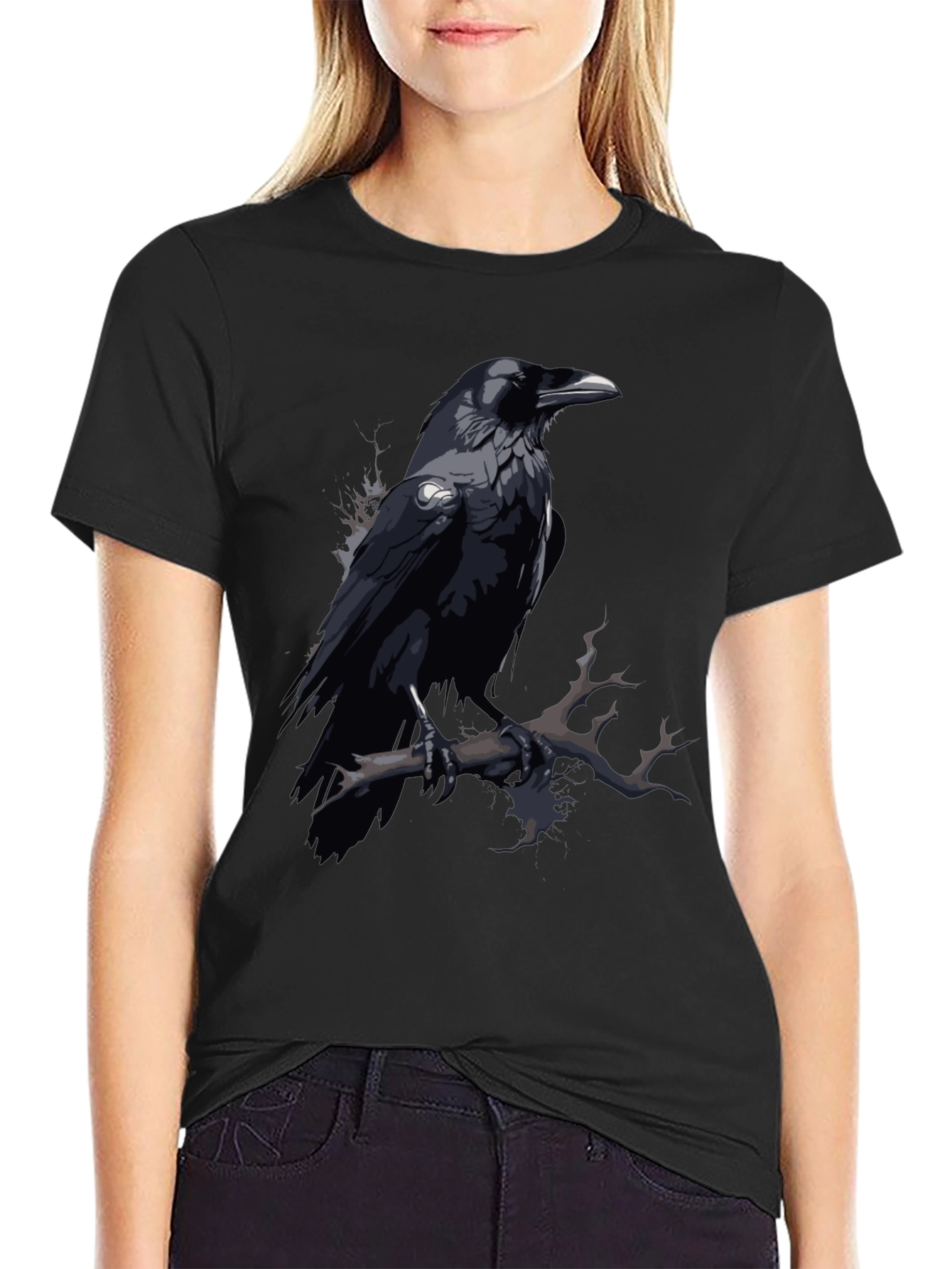 Raven Graphic Tee - Mens Black T-Shirt