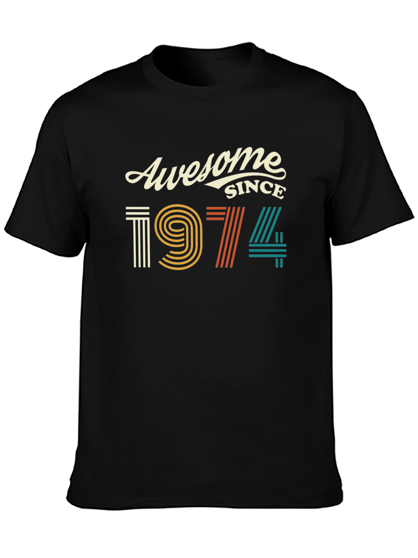 Awesome Since 1974 Black Graphic Tee