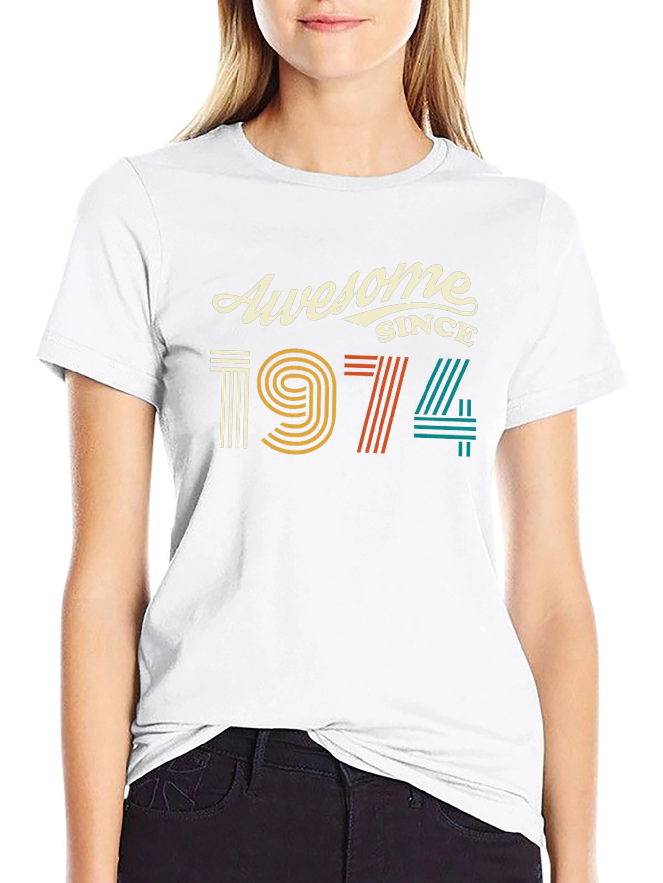 Awesome Since 1974 Black Graphic Tee