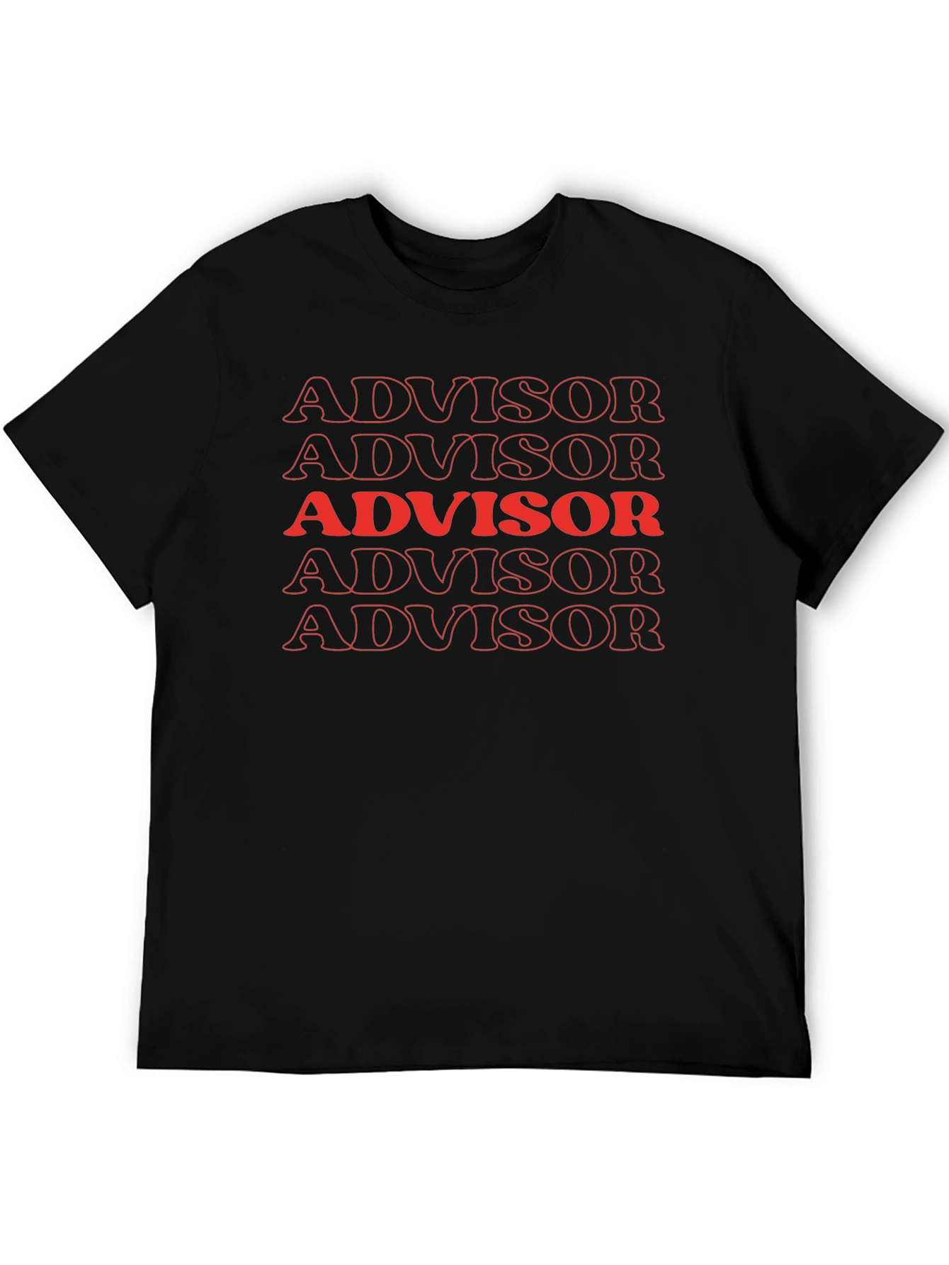 Advisor Graphic Print Black T-Shirt