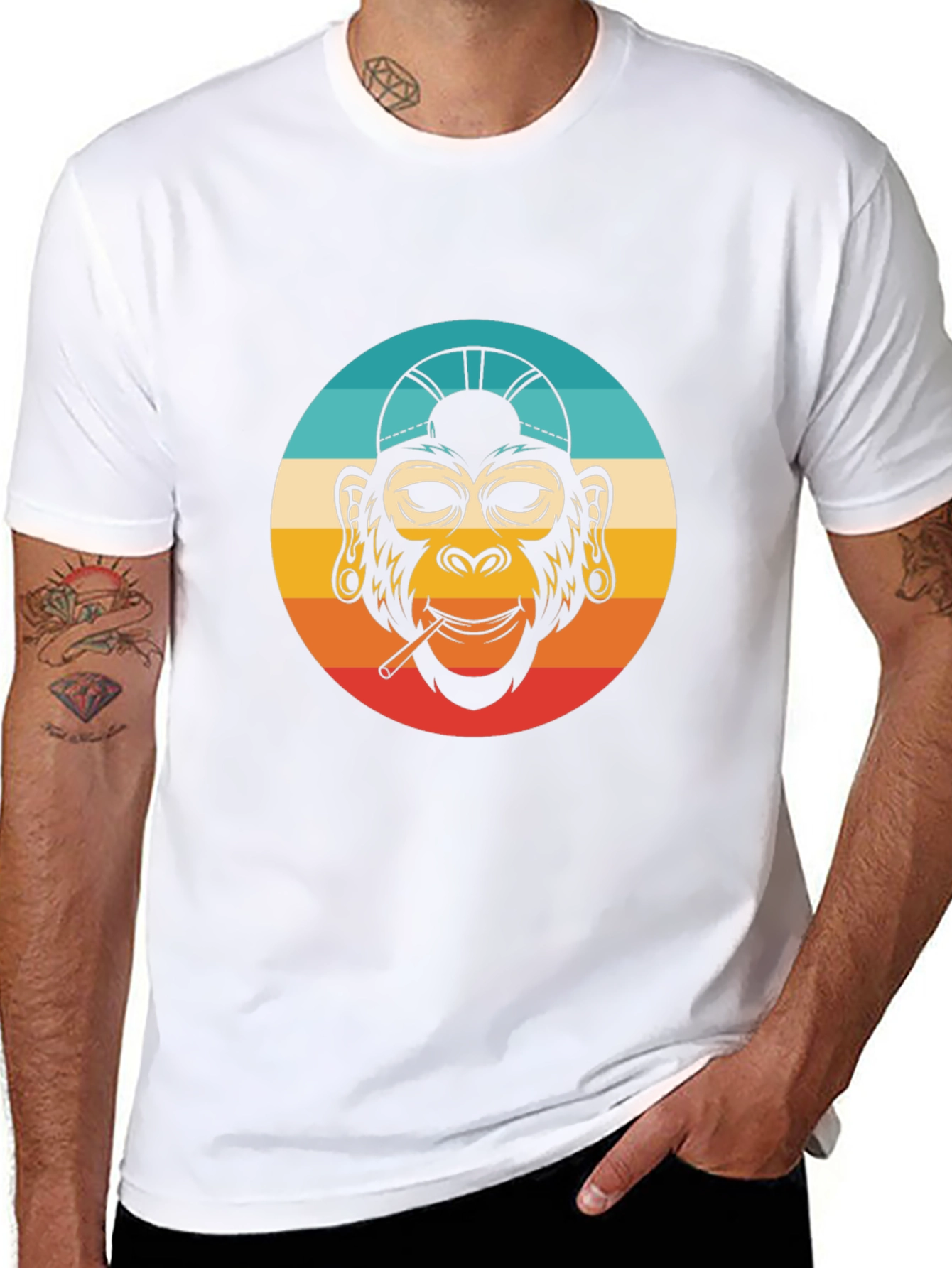 Retro Monkey Graphic T-Shirt