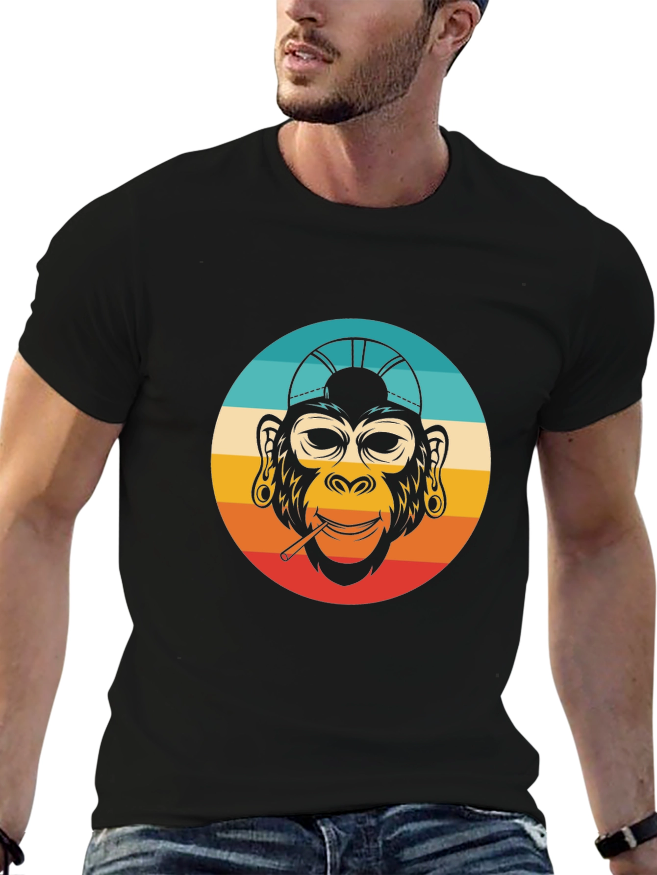 Retro Monkey Graphic T-Shirt