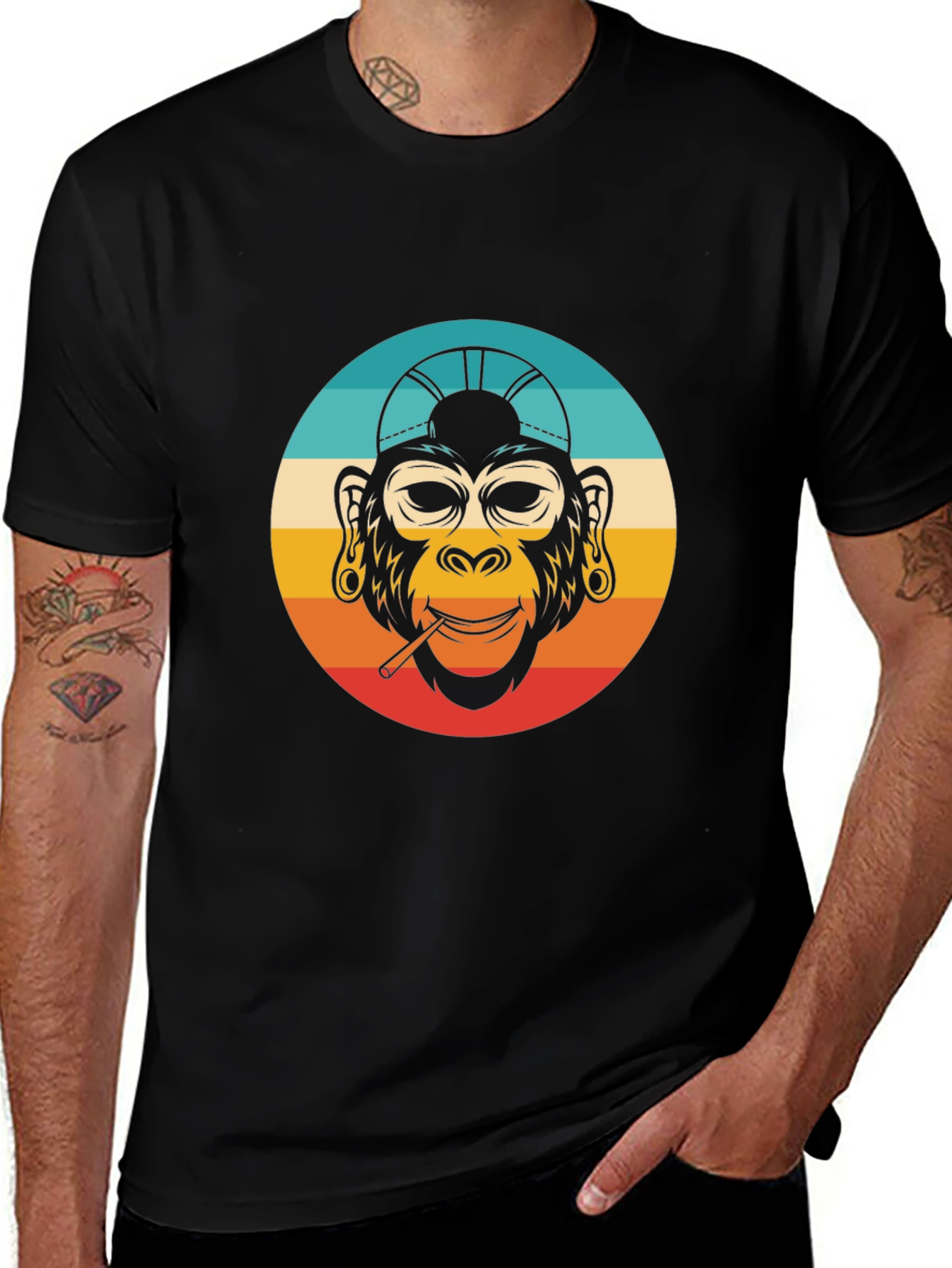 Retro Monkey Graphic T-Shirt