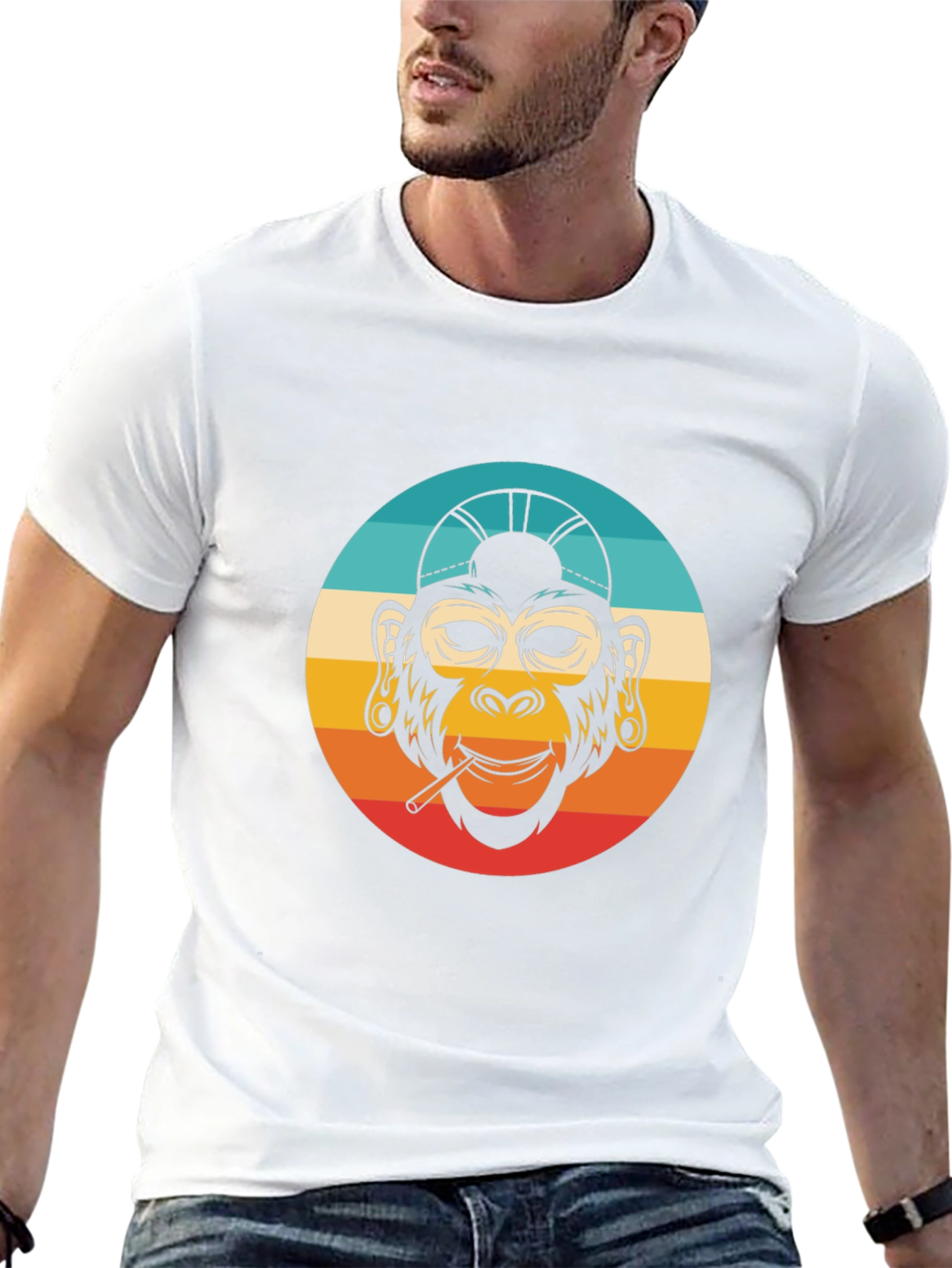 Retro Monkey Graphic T-Shirt