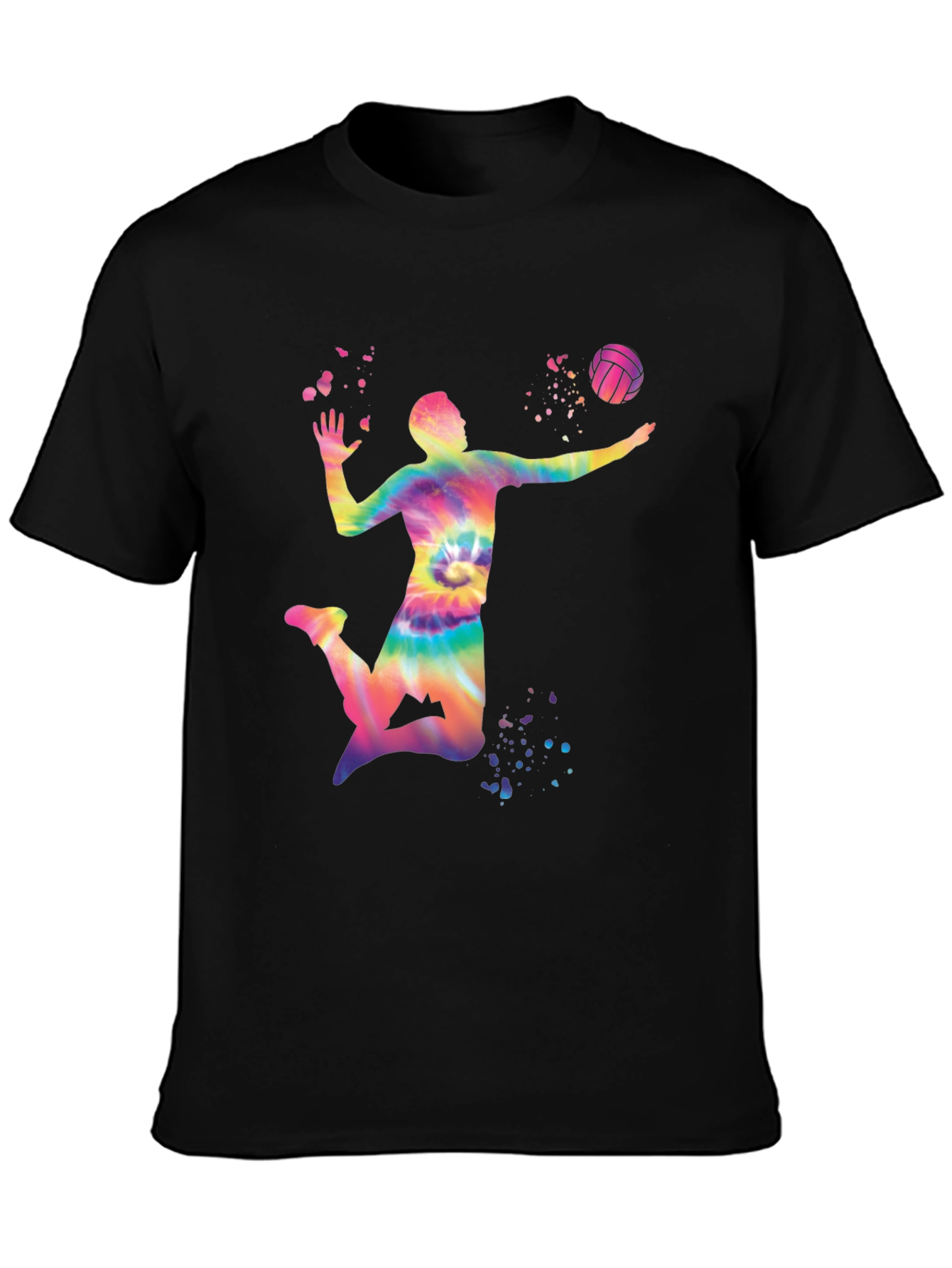 Tie-Dye Volleyball Player Graphic Tee