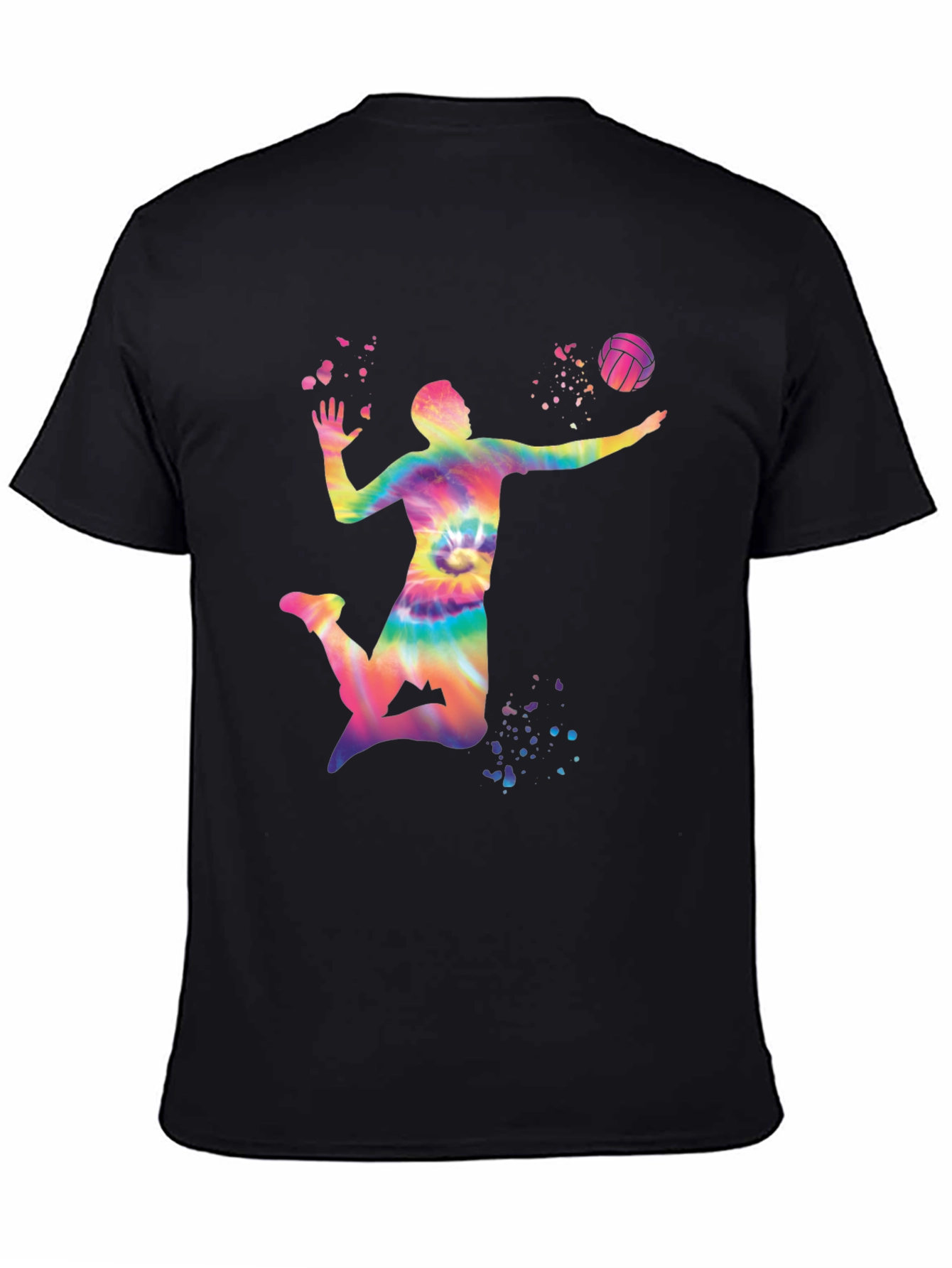 Tie-Dye Volleyball Player Graphic Tee