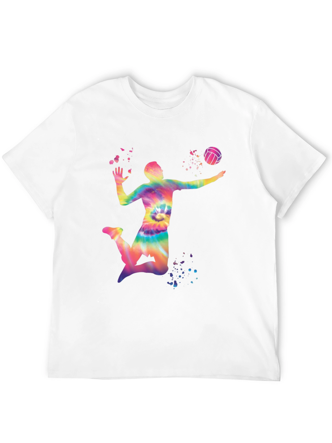 Tie-Dye Volleyball Player Graphic Tee