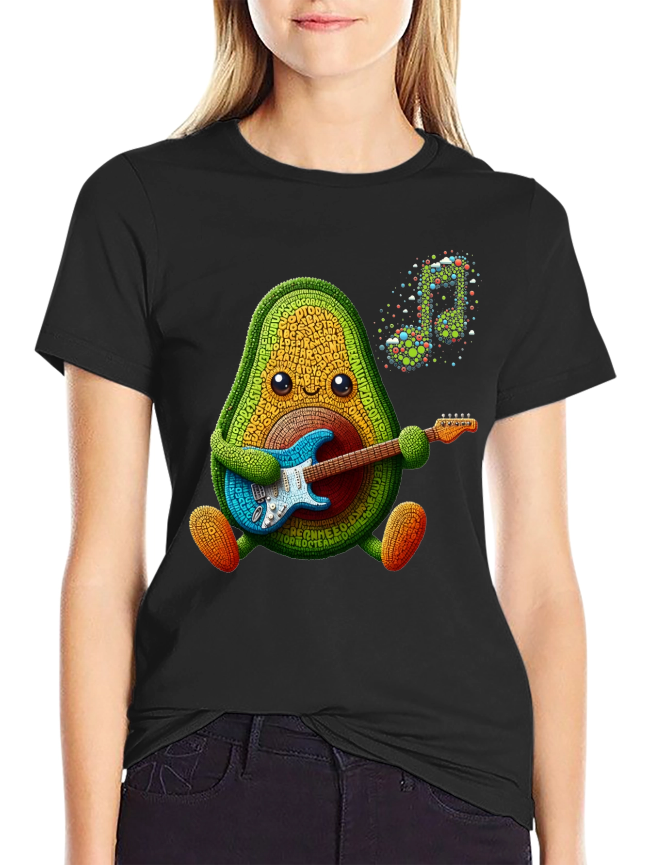 Avocado Guitarist T-Shirt - Music Lover Tee