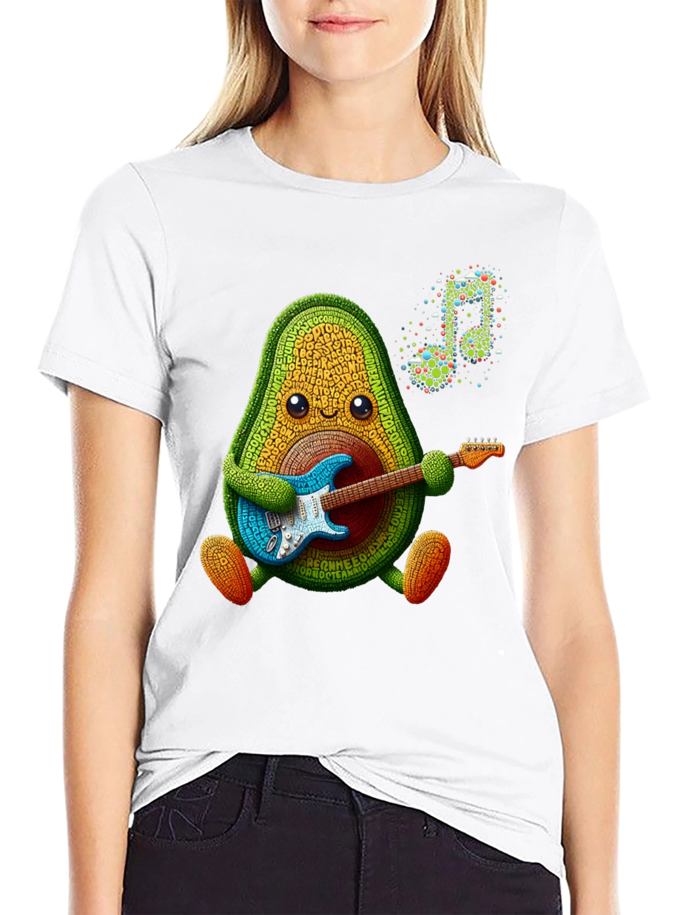 Avocado Guitarist T-Shirt - Music Lover Tee