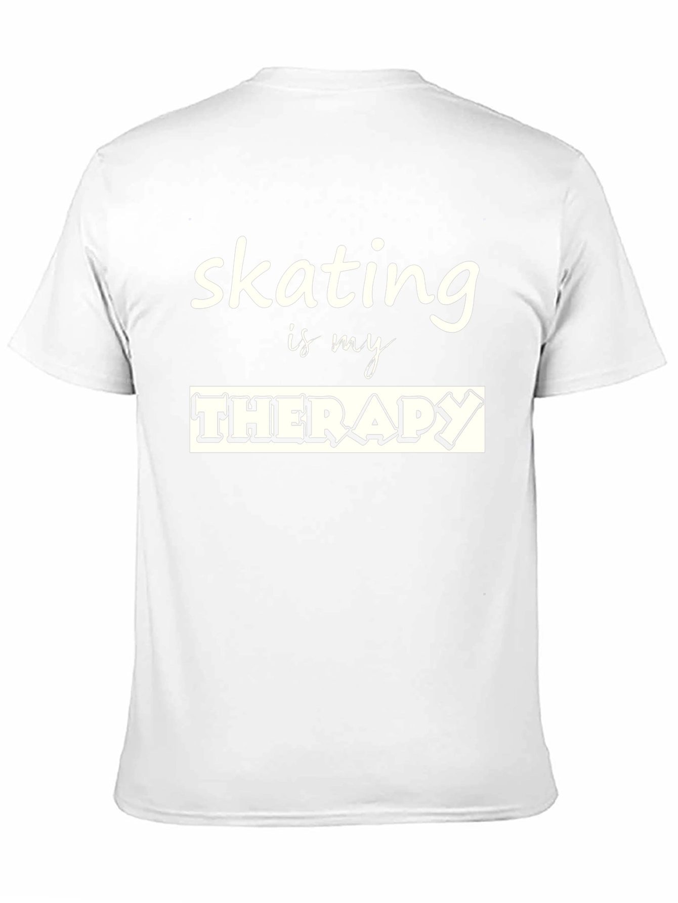 Skating is my Therapy Black Graphic T-Shirt
