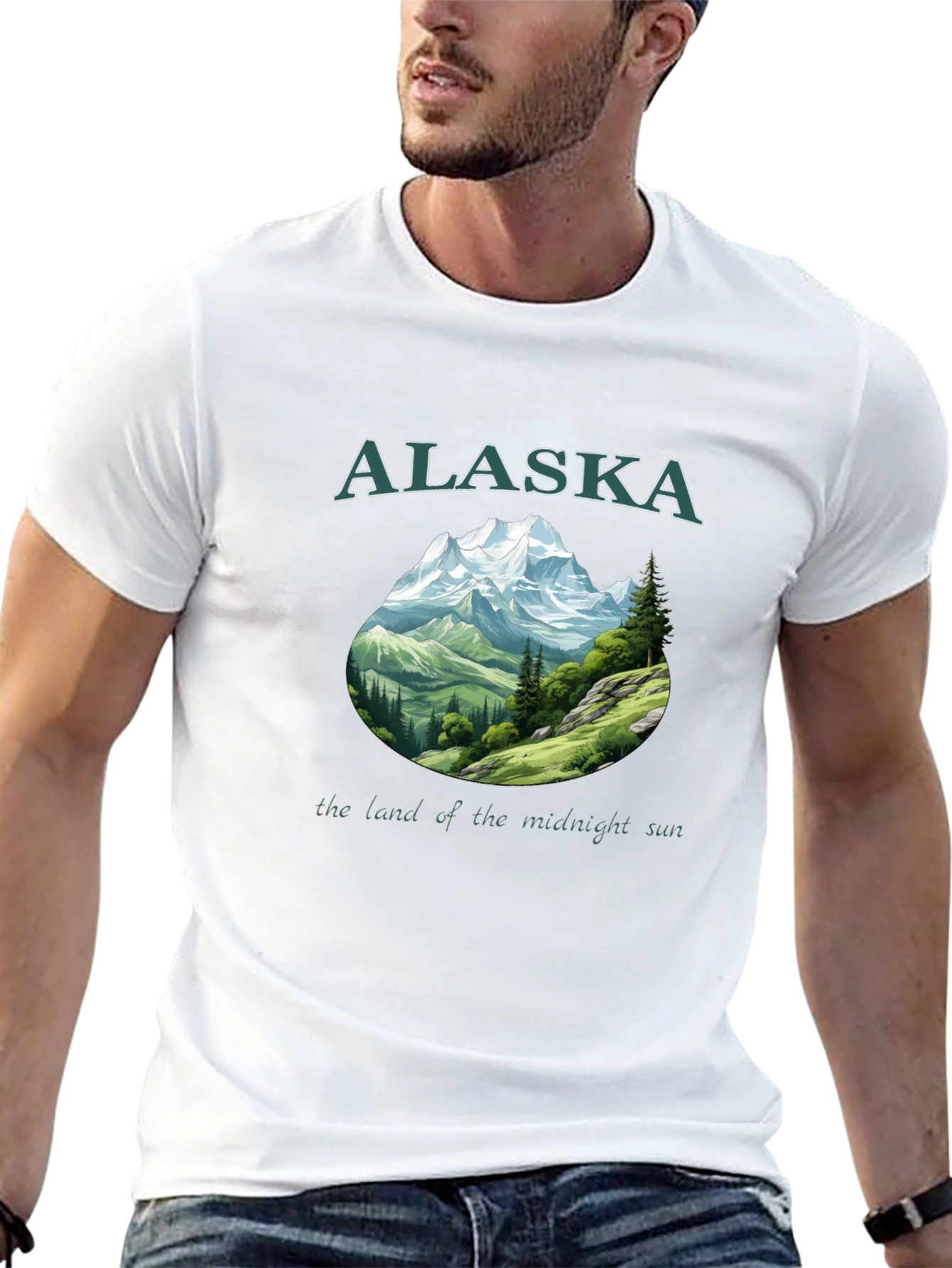 Alaska Mountain Graphic Black T-Shirt