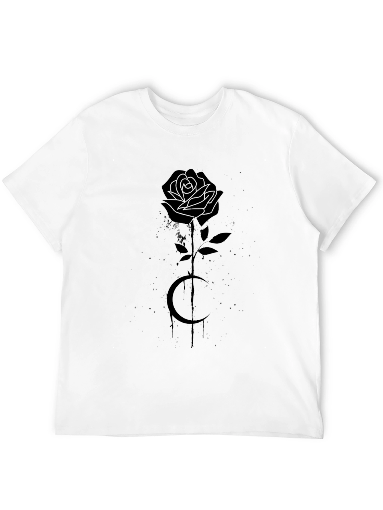 Black Rose & Moon Graphic Tee