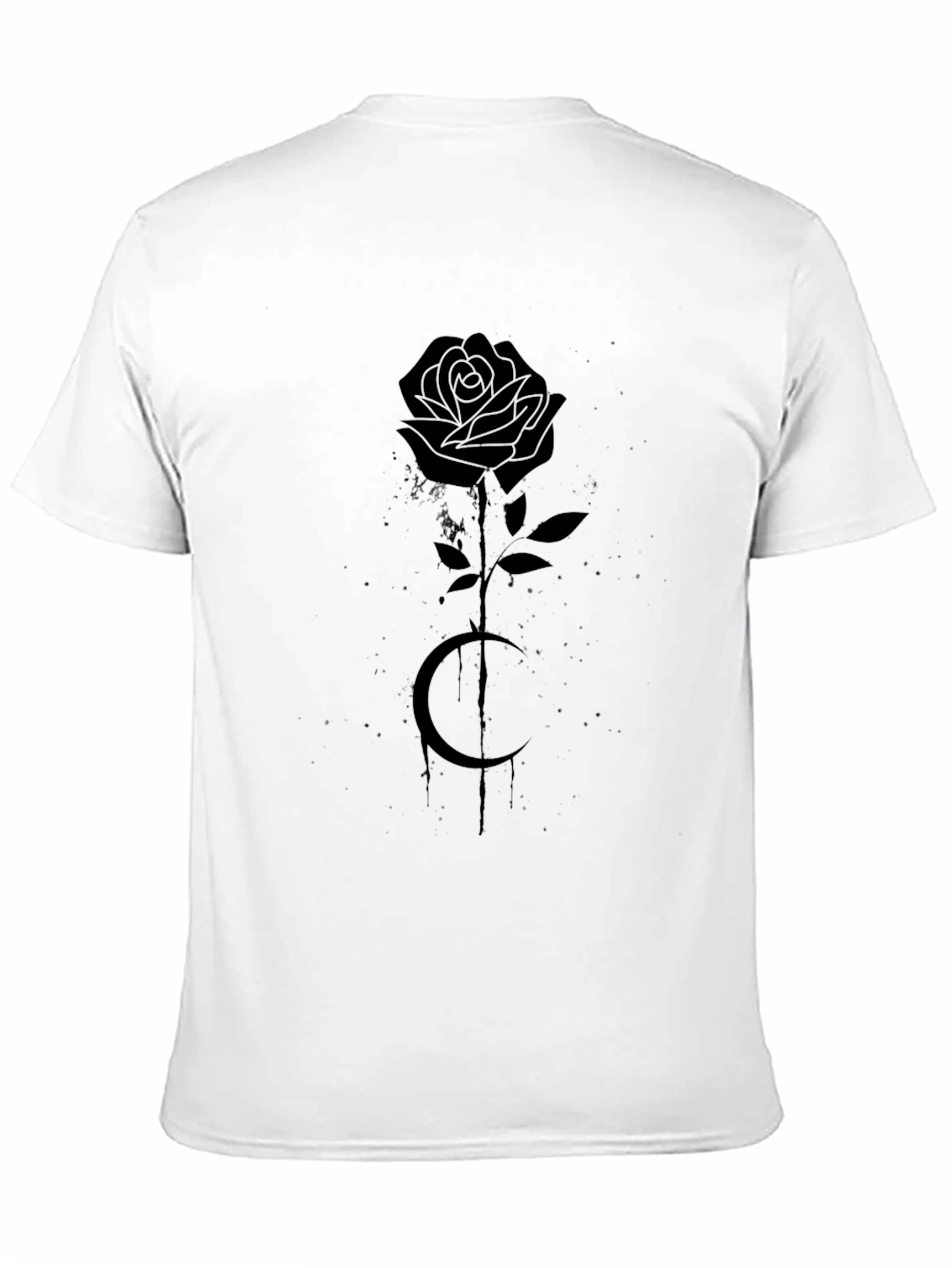 Black Rose & Moon Graphic Tee