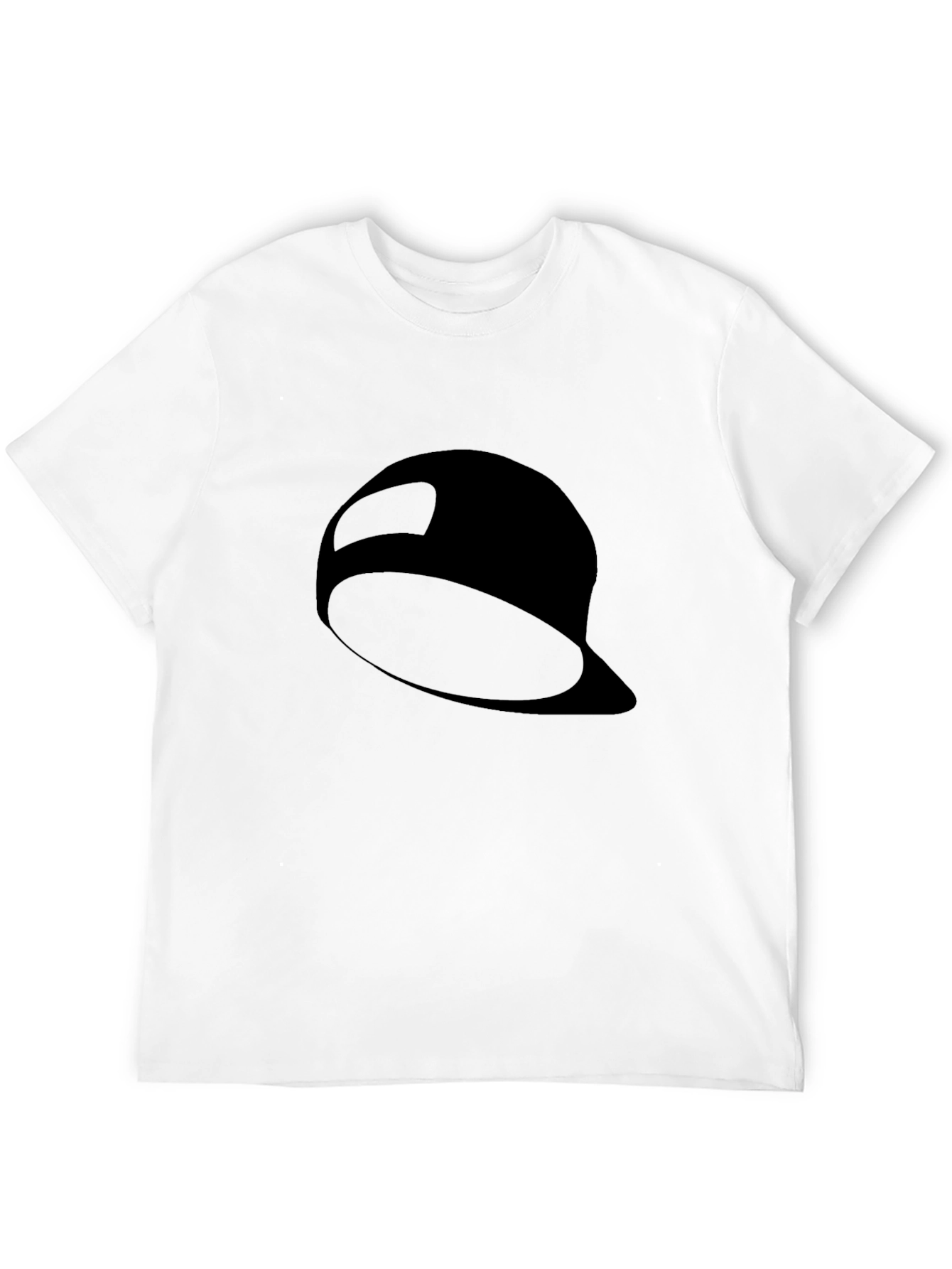 Black T-Shirt with Hat Graphic