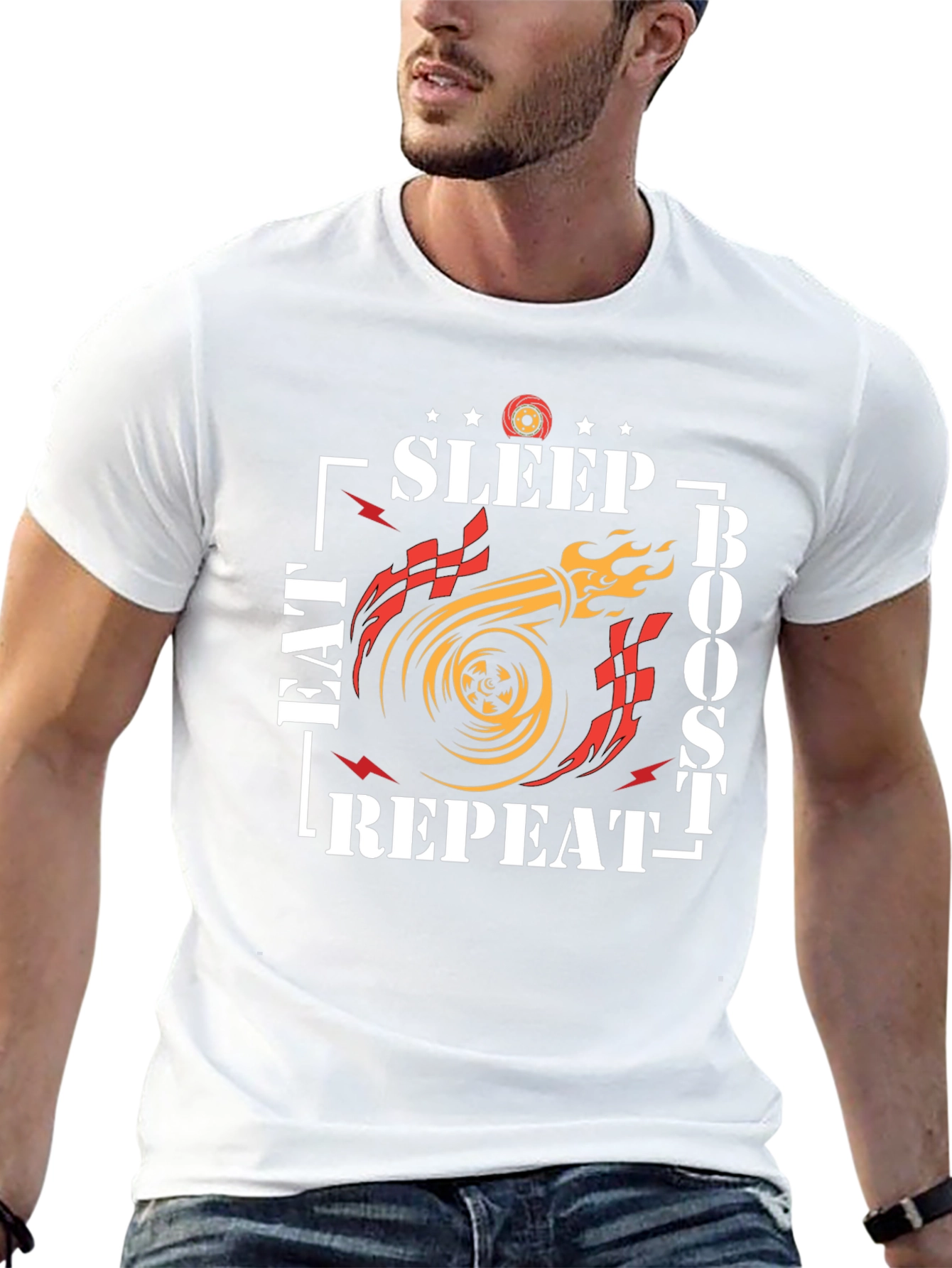 Sleep Eat Boost Repeat Black T-Shirt