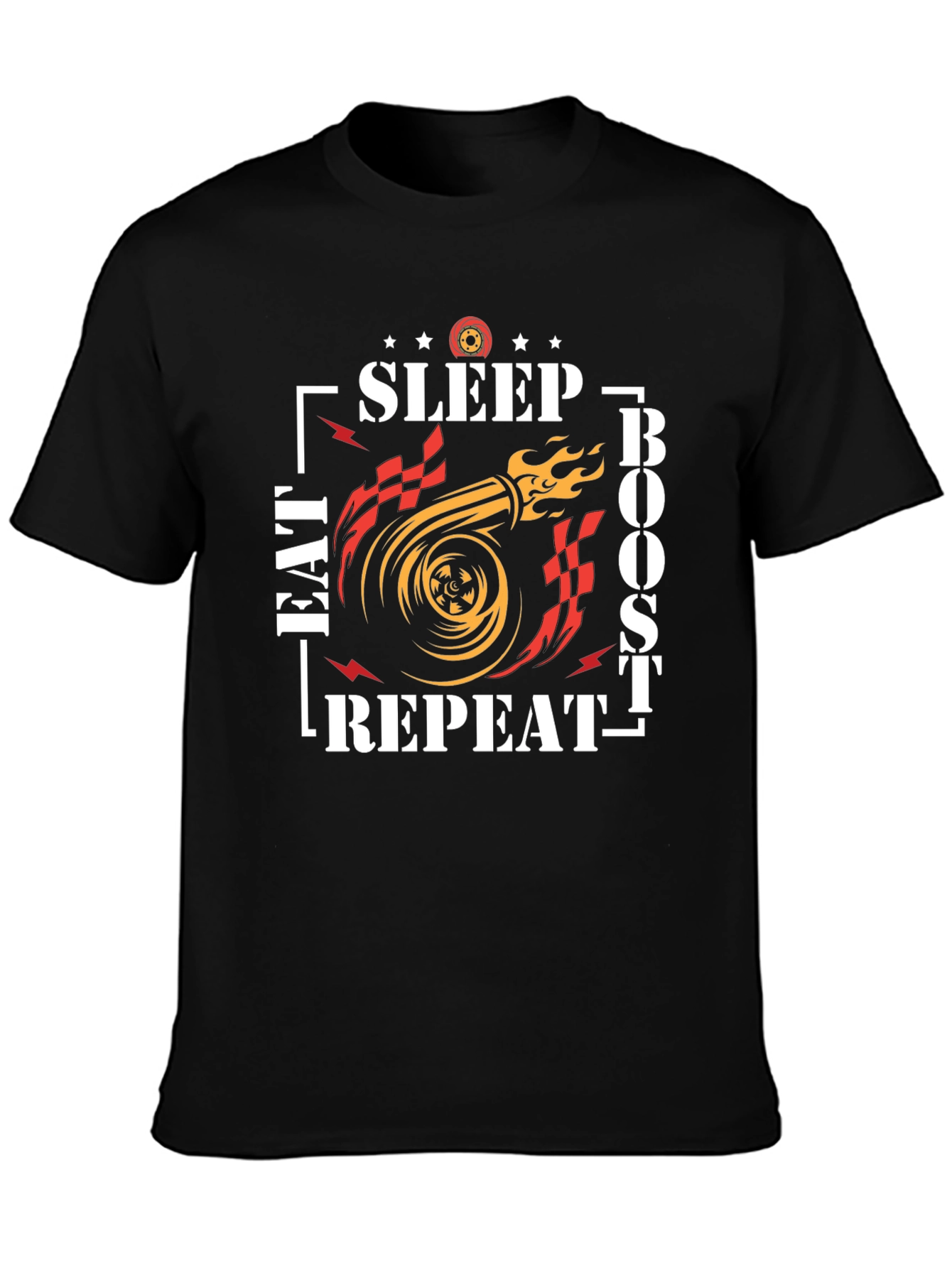 Sleep Eat Boost Repeat Black T-Shirt