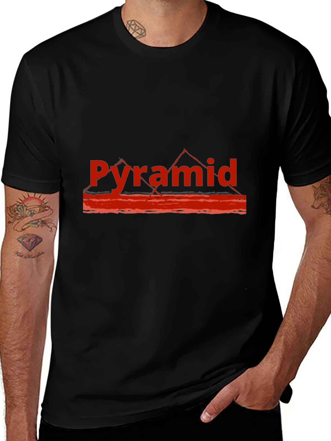 Pyramid Graphic Tee - Mens Black T-Shirt