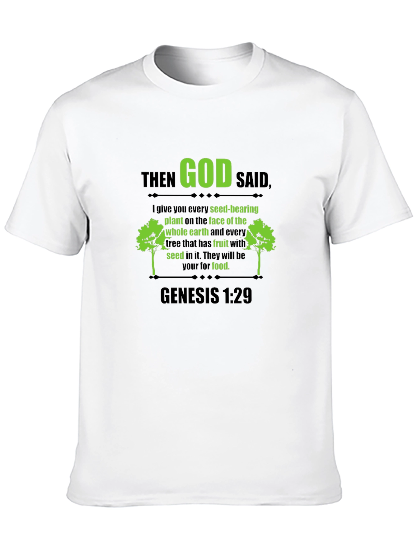 Genesis 1:29 T-Shirt - God Said Scripture Tee
