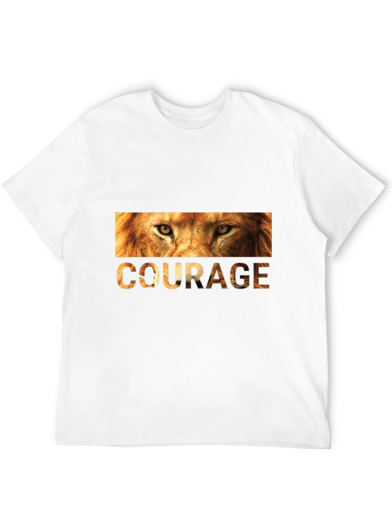 Courage Lion Graphic Tee - Mens Black T-Shirt