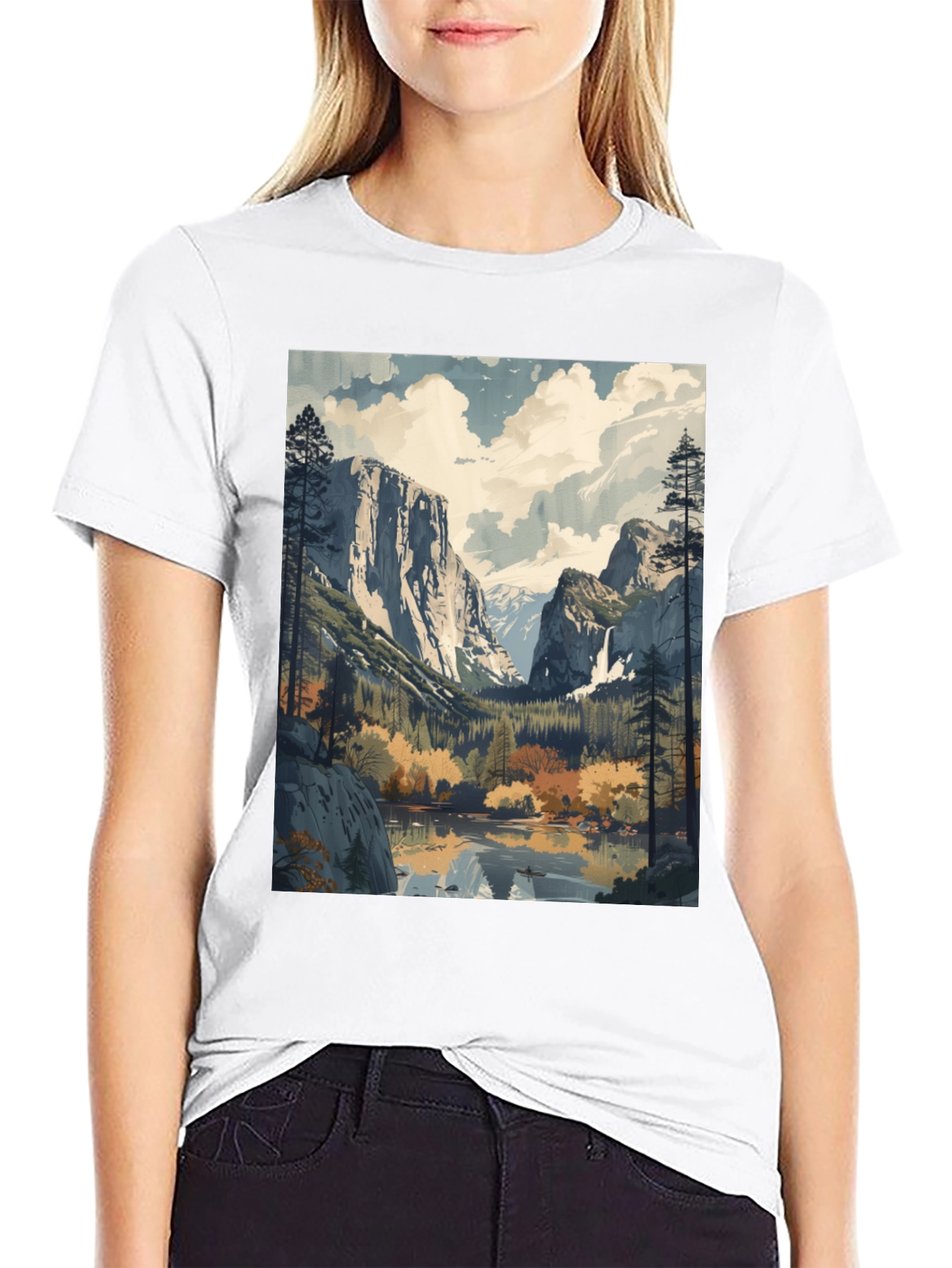 Yosemite Valley Landscape Graphic Tee