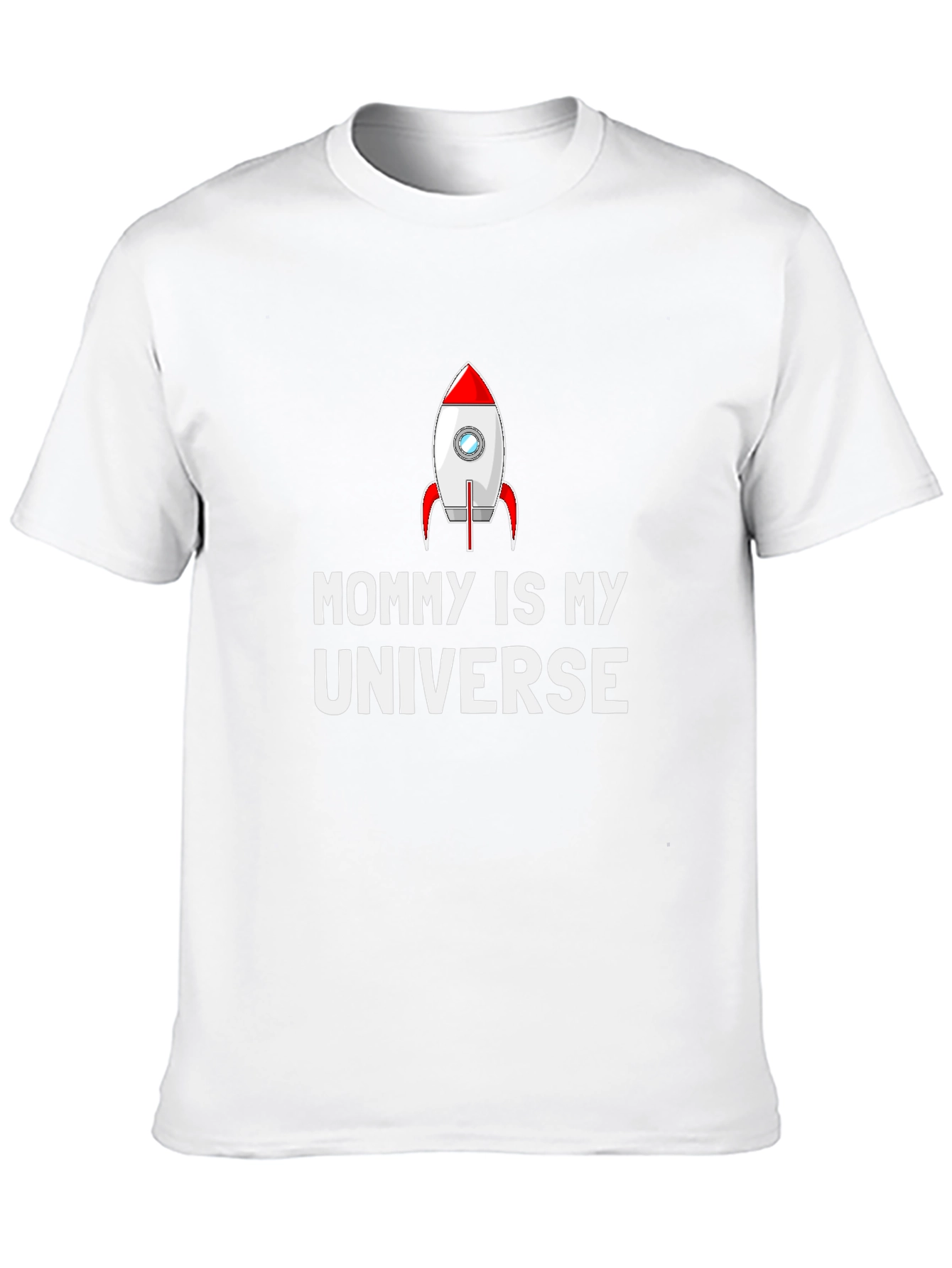 Mommy Is My Universe Rocket Graphic T-Shirt