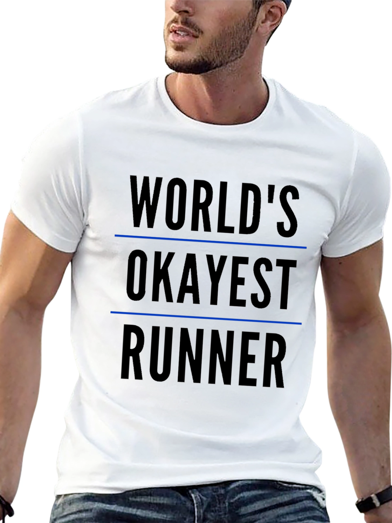 Worlds Okayest Runner Black T-Shirt