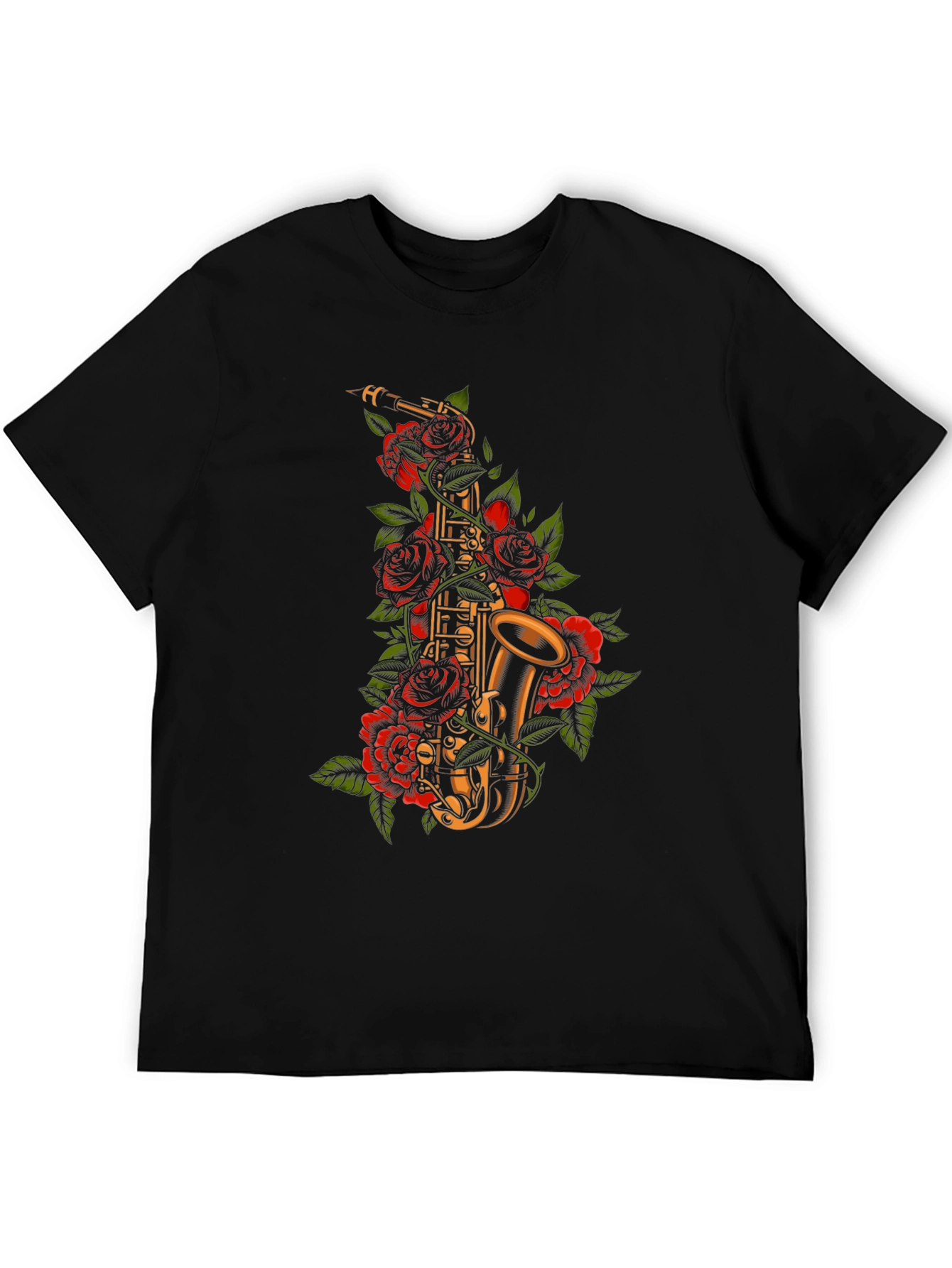 Saxophone Rose Graphic Tee