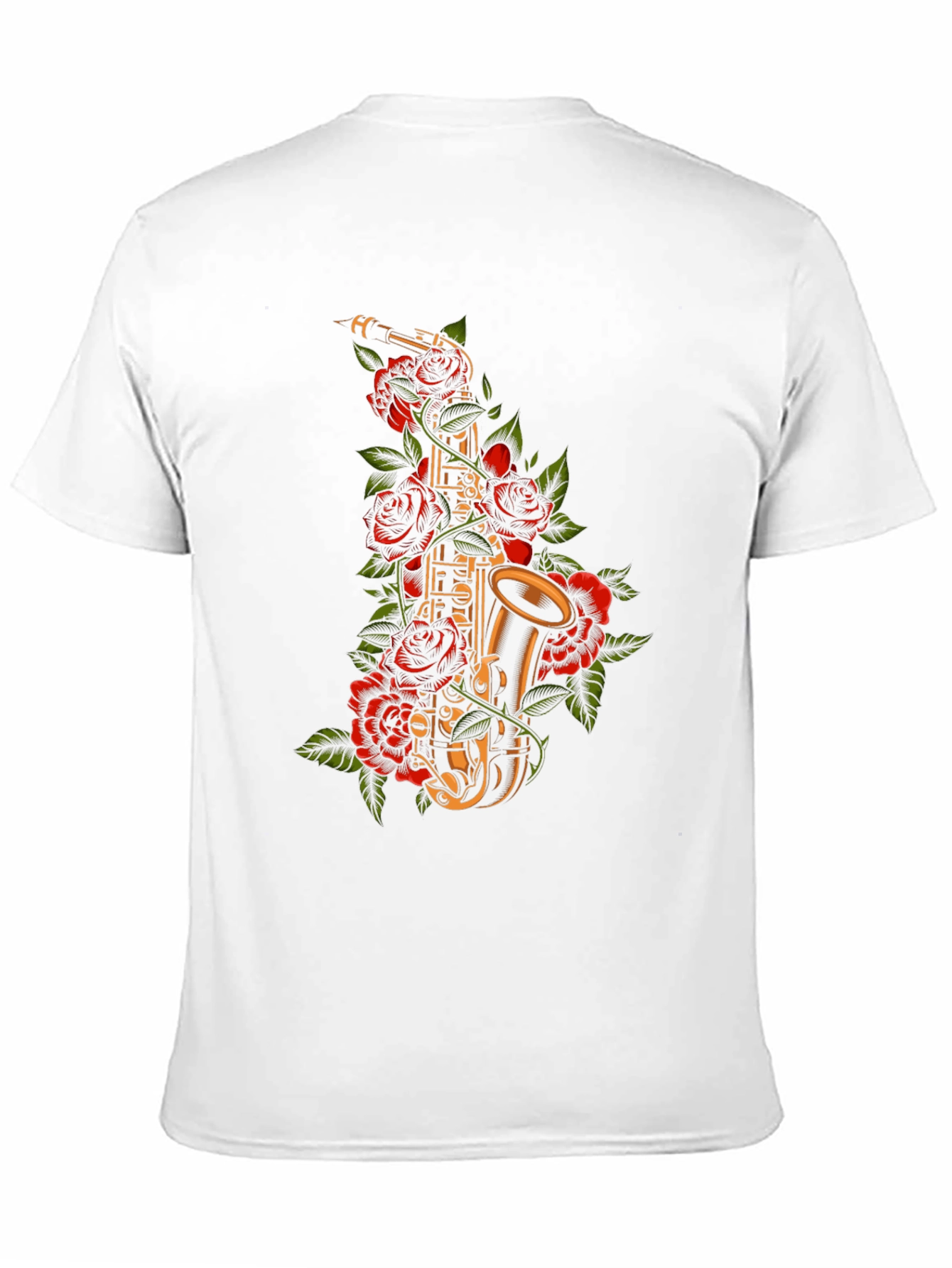 Saxophone Rose Graphic Tee
