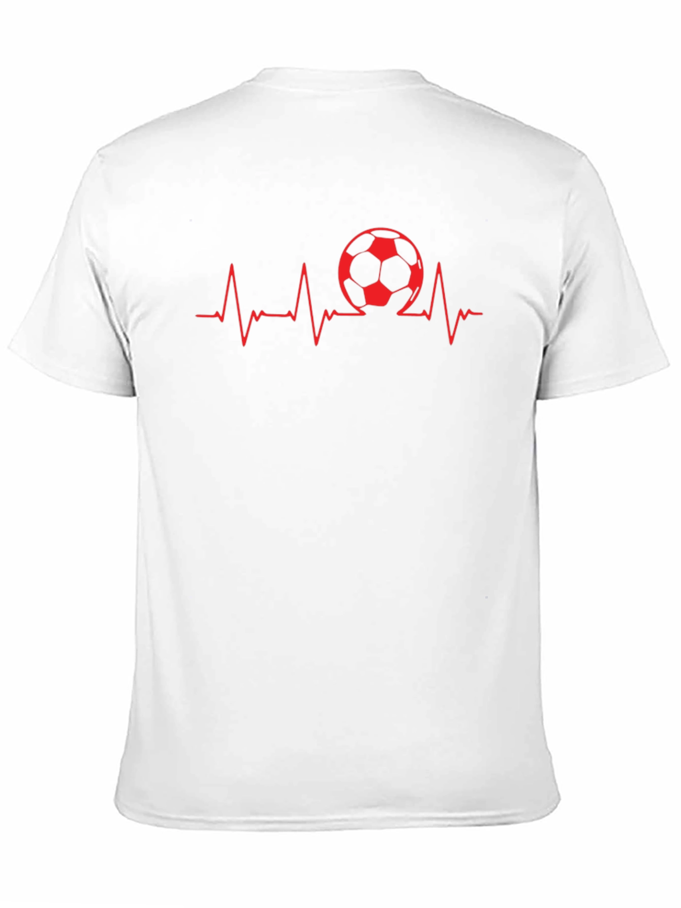 Soccer Heartbeat Graphic Tee - Black Cotton T-Shirt