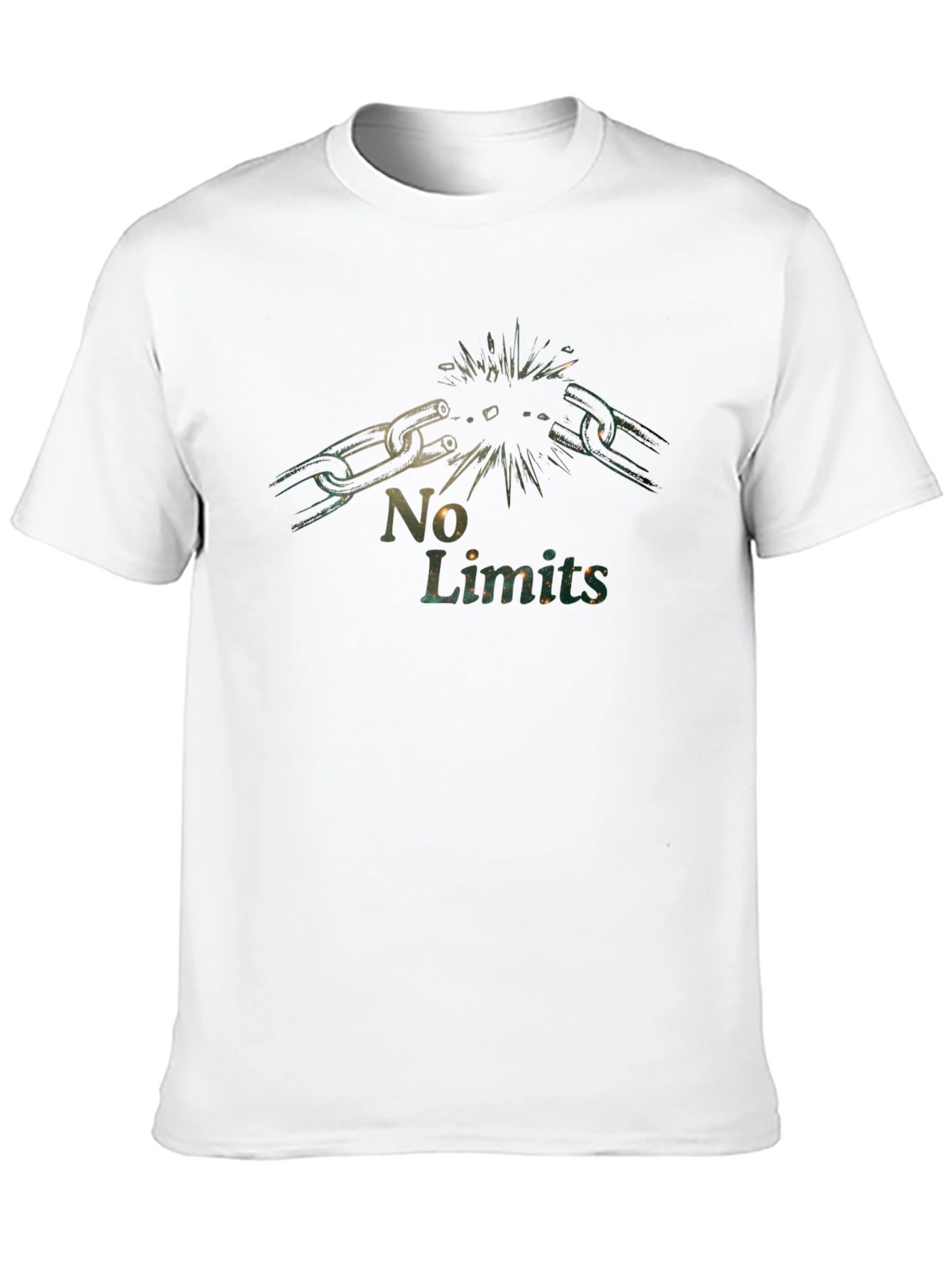 No Limits Chain Break T-Shirt - Motivational Graphic Tee