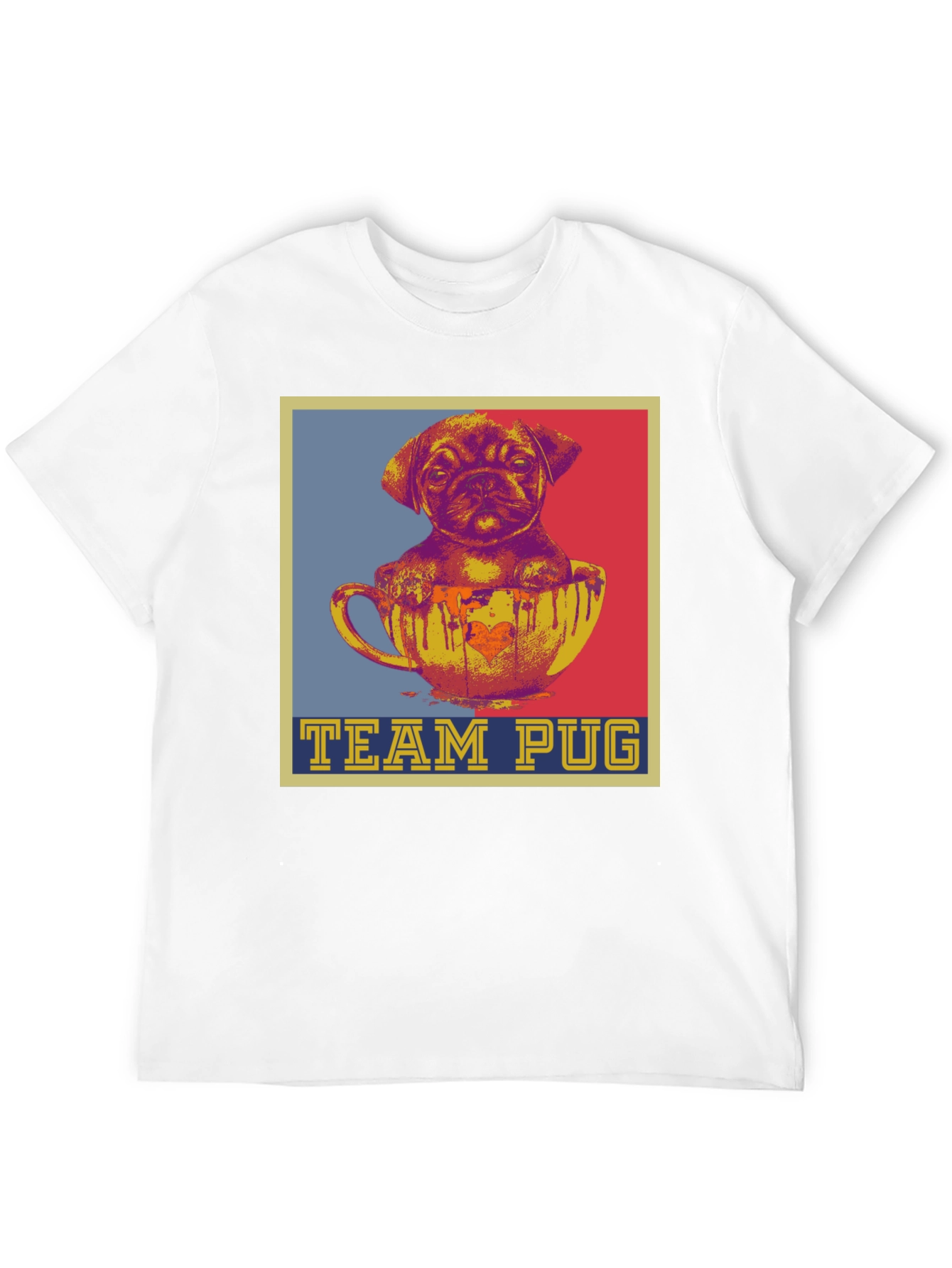 Team Pug T-Shirt - Cute Dog Graphic Tee