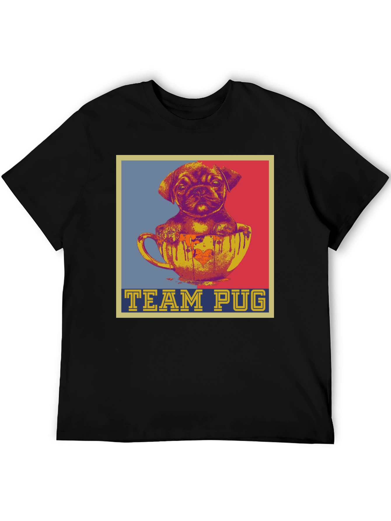 Team Pug T-Shirt - Cute Dog Graphic Tee