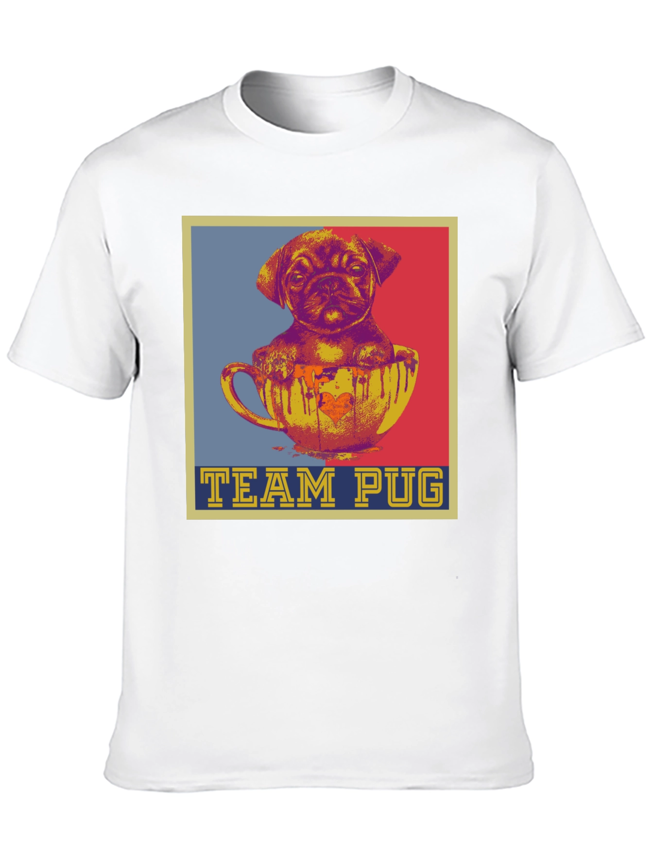 Team Pug T-Shirt - Cute Dog Graphic Tee